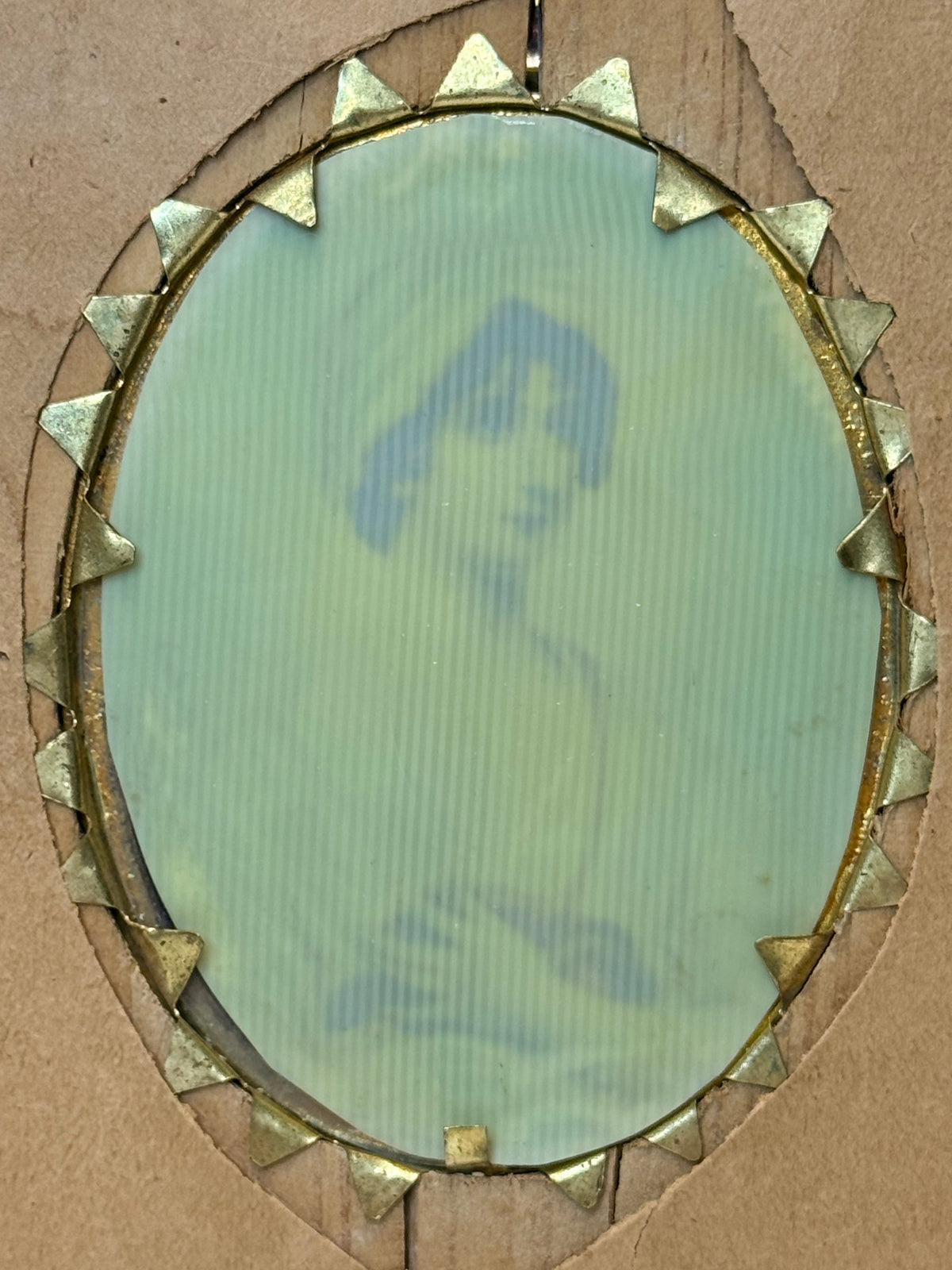 Framed Antique Miniature Female French Portrait DSM Vintage