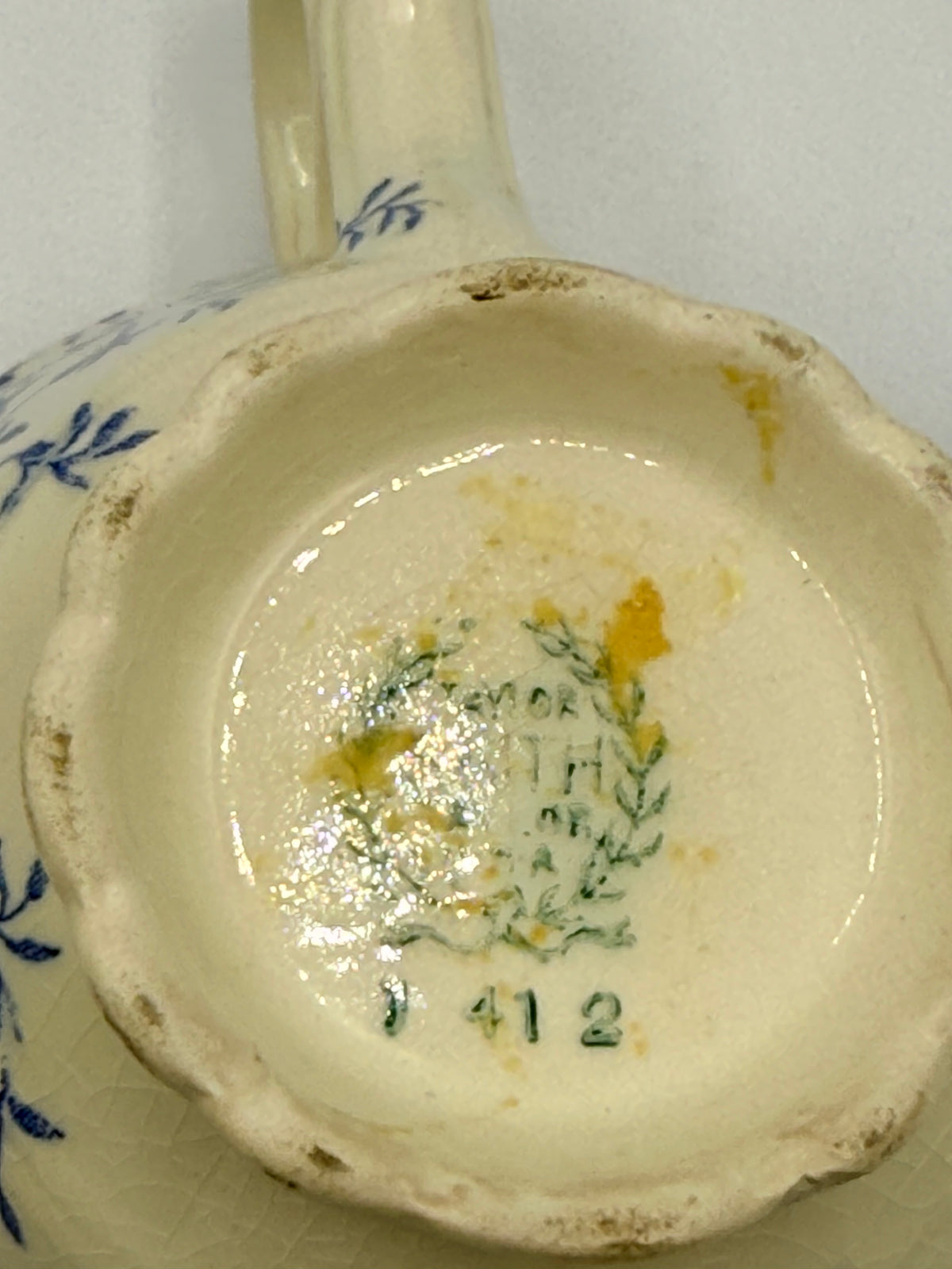 Taylor Smith Dogwood Blue and White Creamer