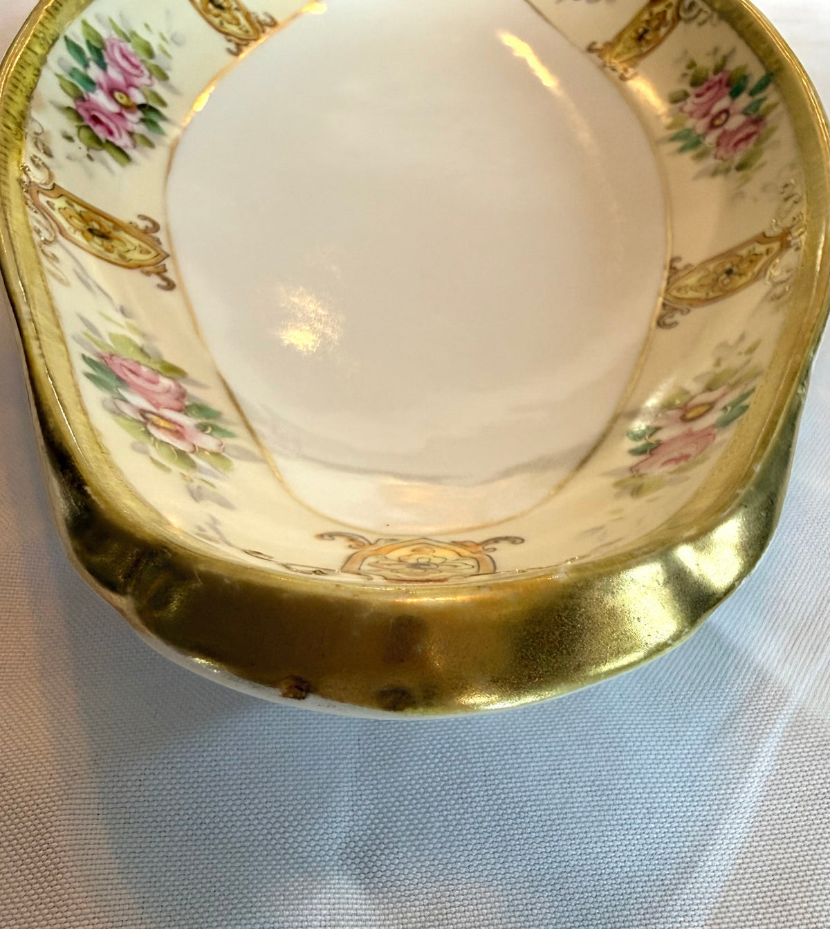 Noritake Serving Dish with Pink Flowers DSM Vintage