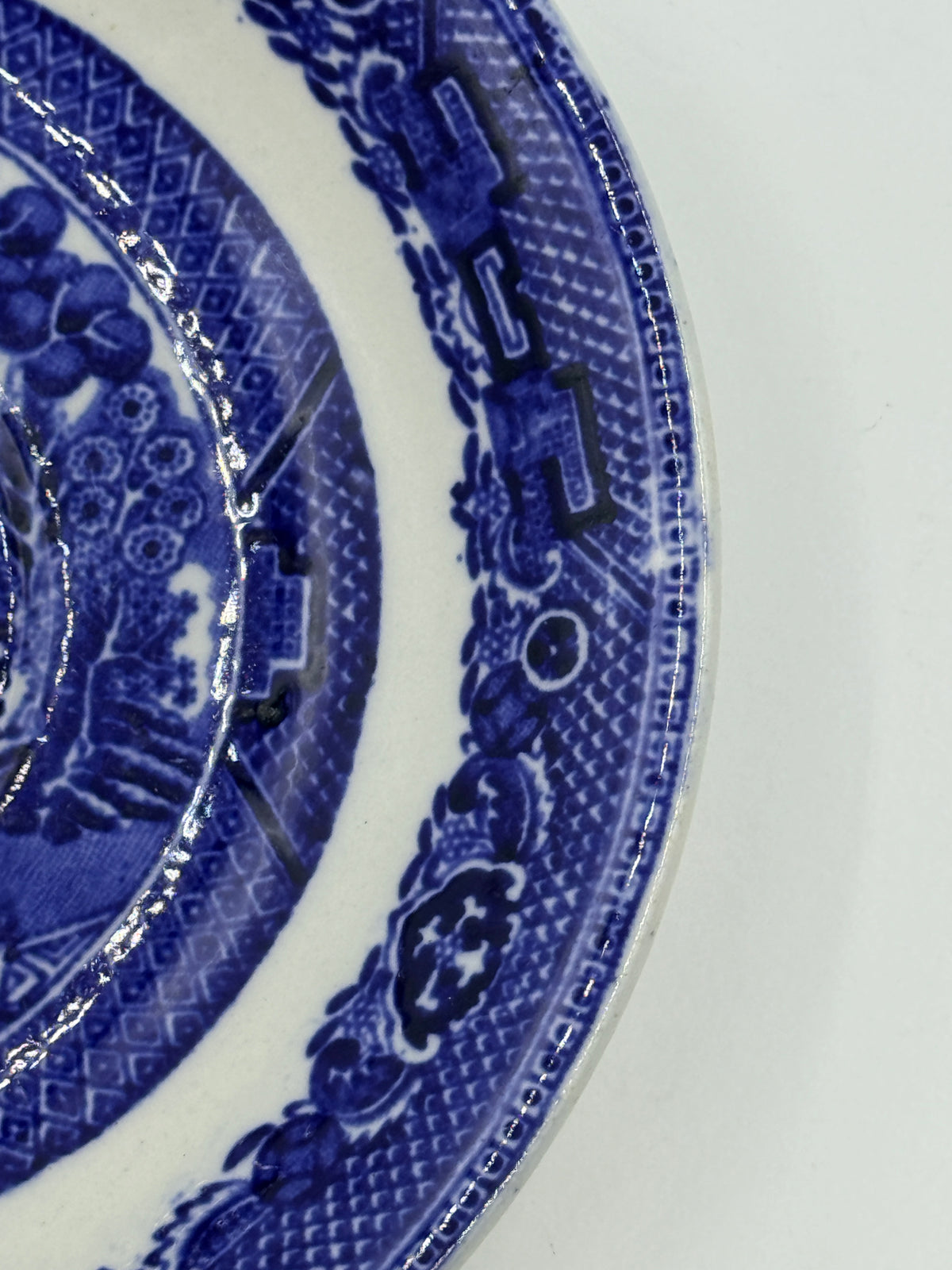 Blue Willow Small Blue & White English Plate