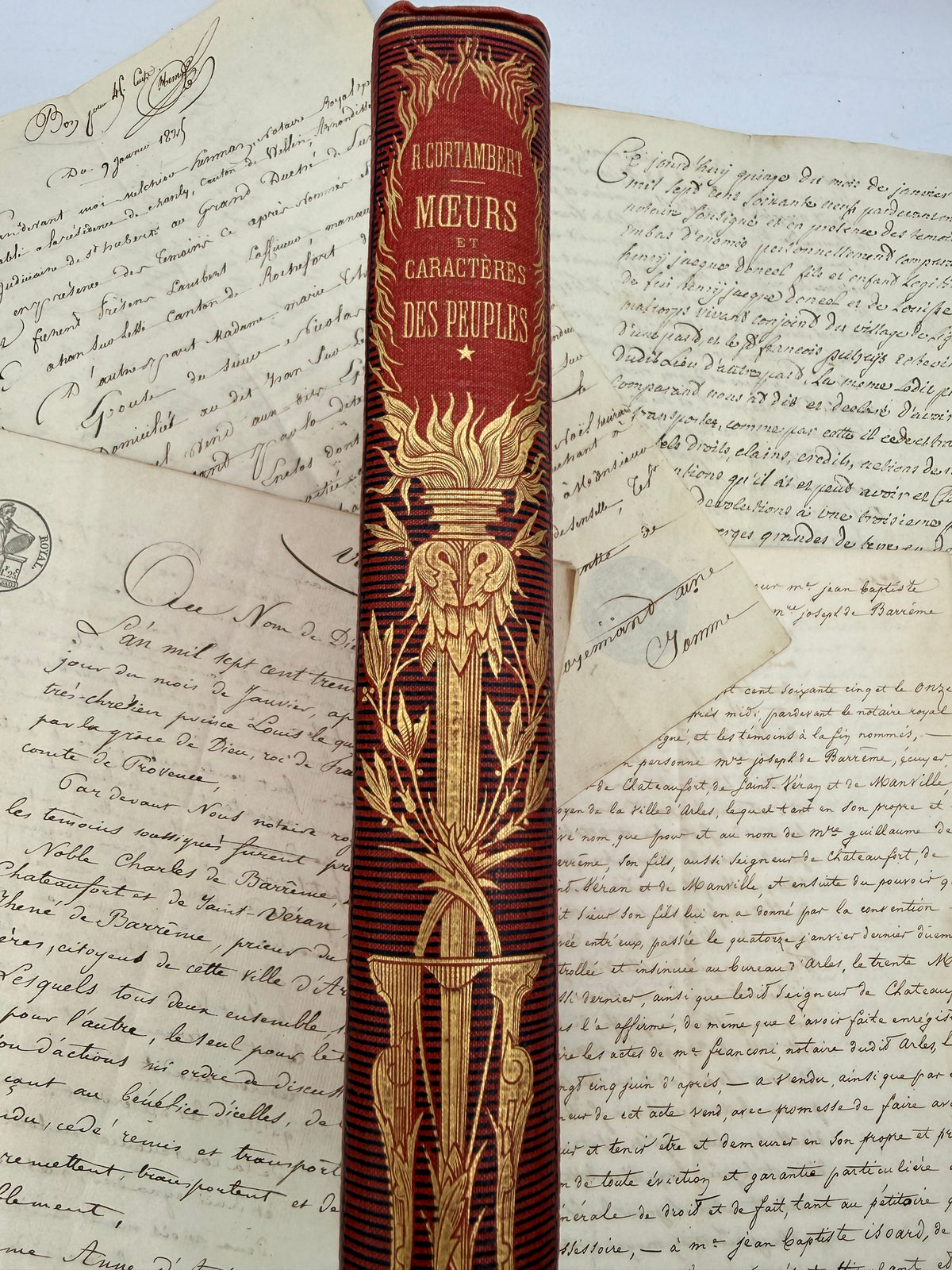 Customs and Characteristics of Peoples, French Cartonnage Book DSM Vintage