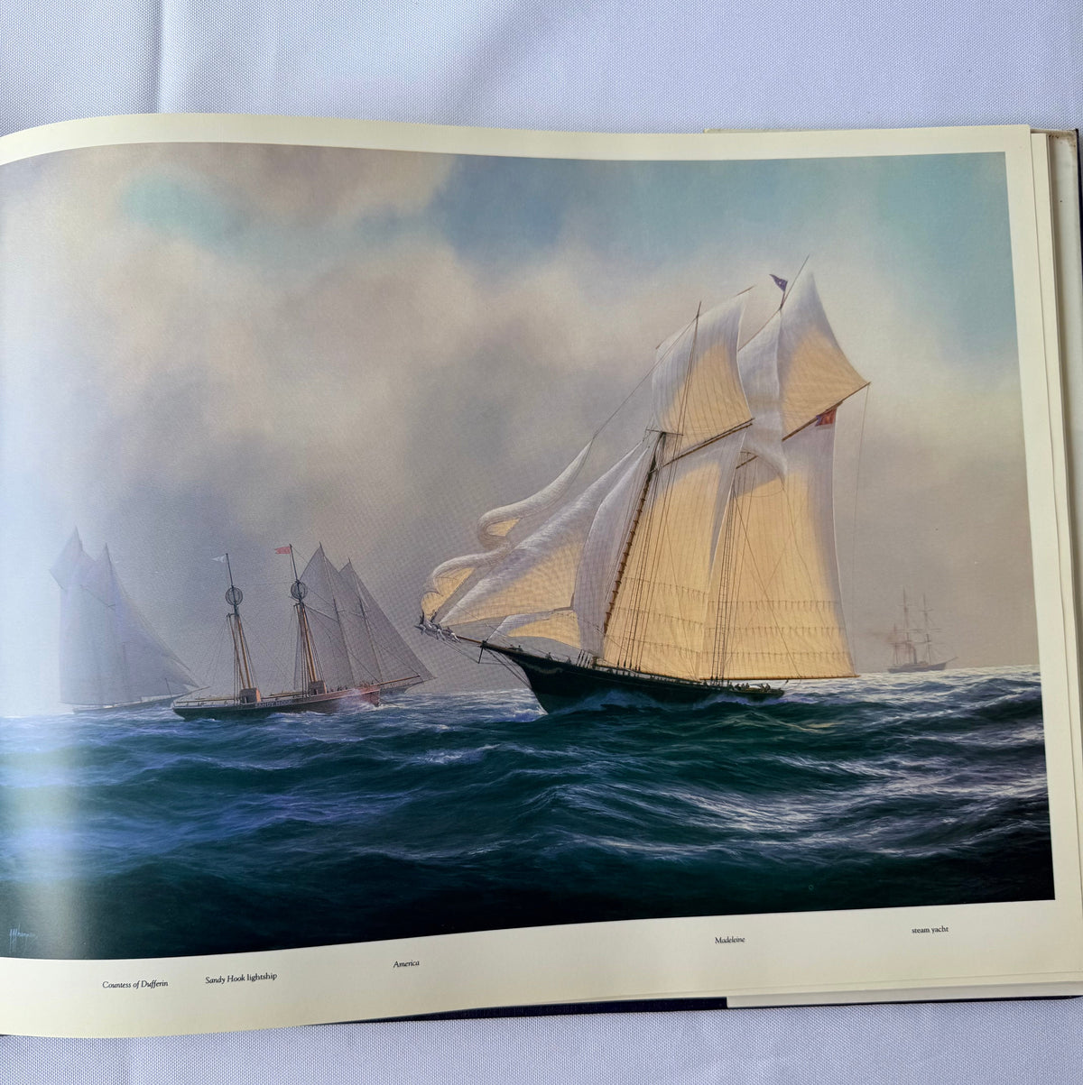 The Winning Moment, Paintings of The America’s Cup (1851-1987). Tim Thompson Art DSM Vintage