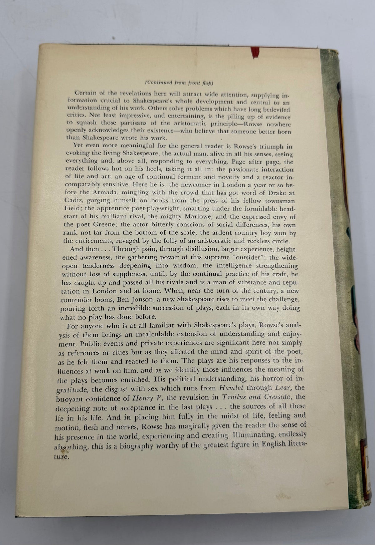William Shakespeare, A Biography, 1963