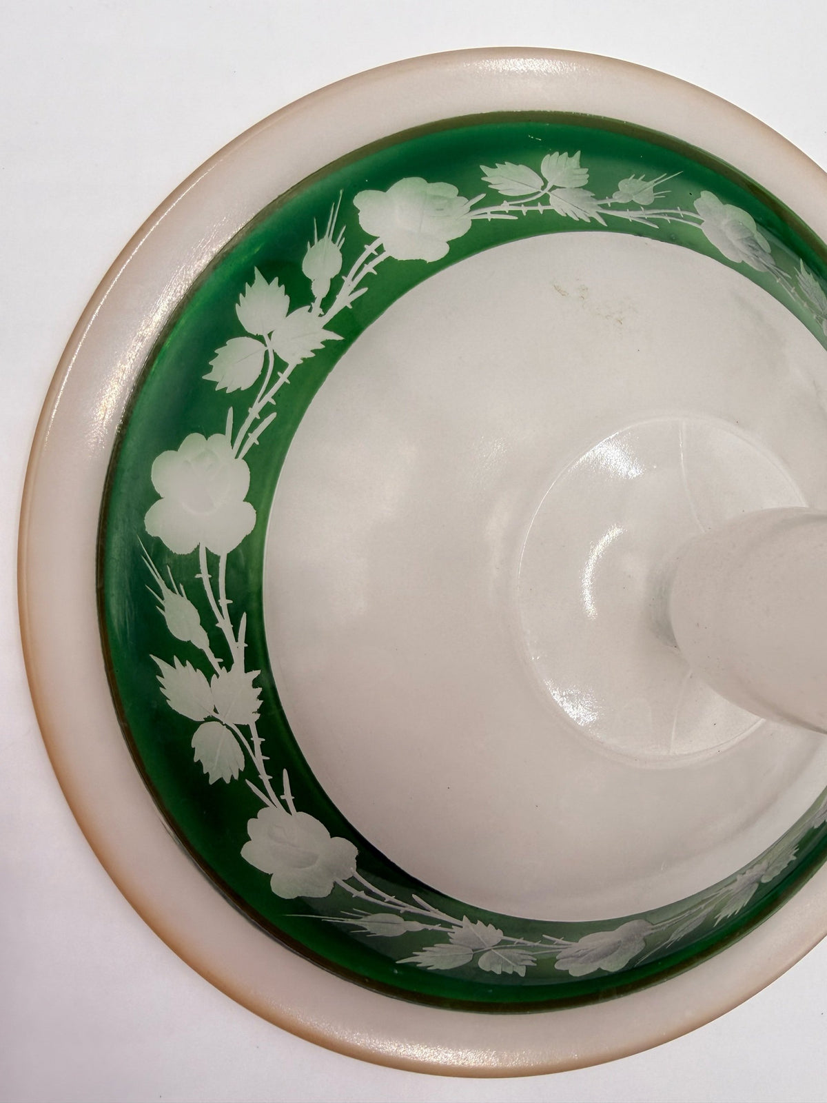 Italian White Opaline Tazza, 7"