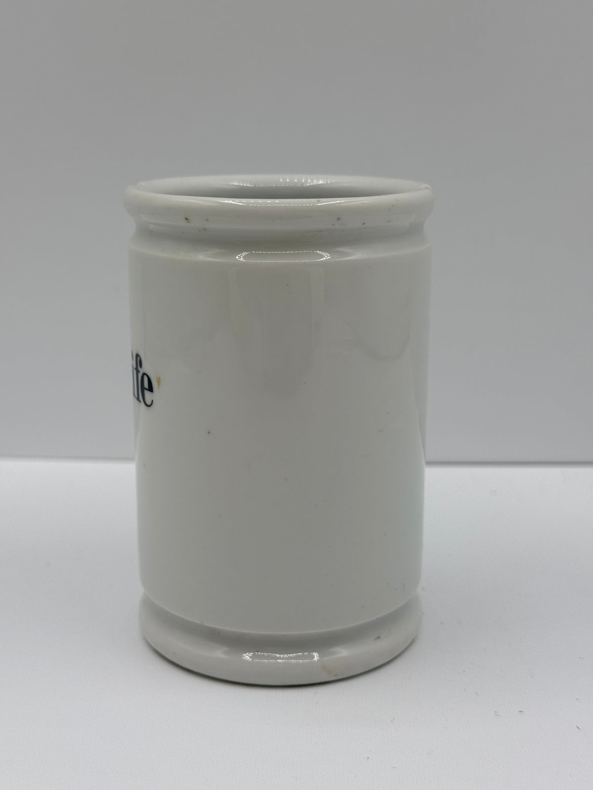 White Soft Soap Apothecary Kaliseife Jar, 4"