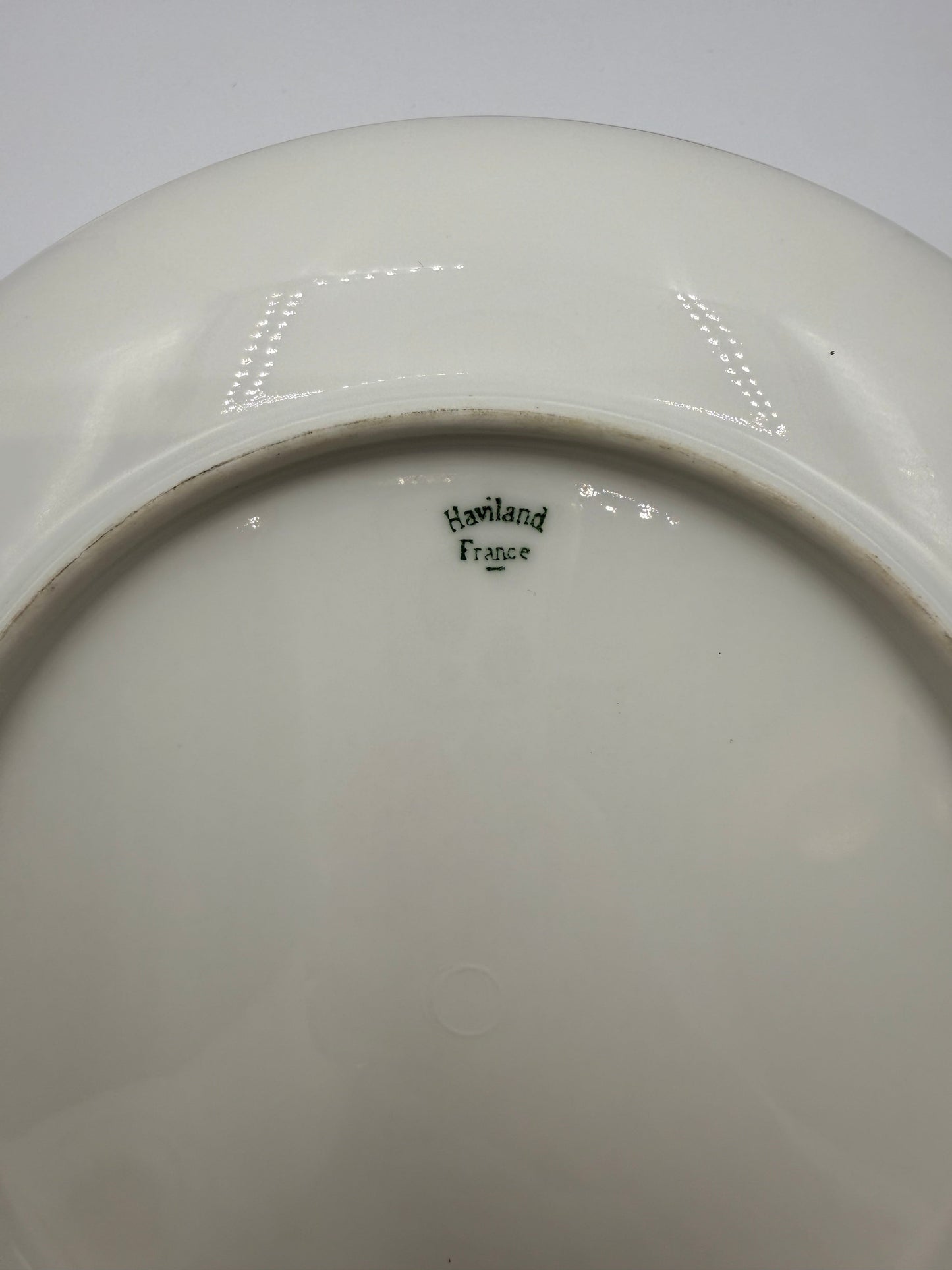 Haviland France Gold and White Plate, 8” DSM Vintage