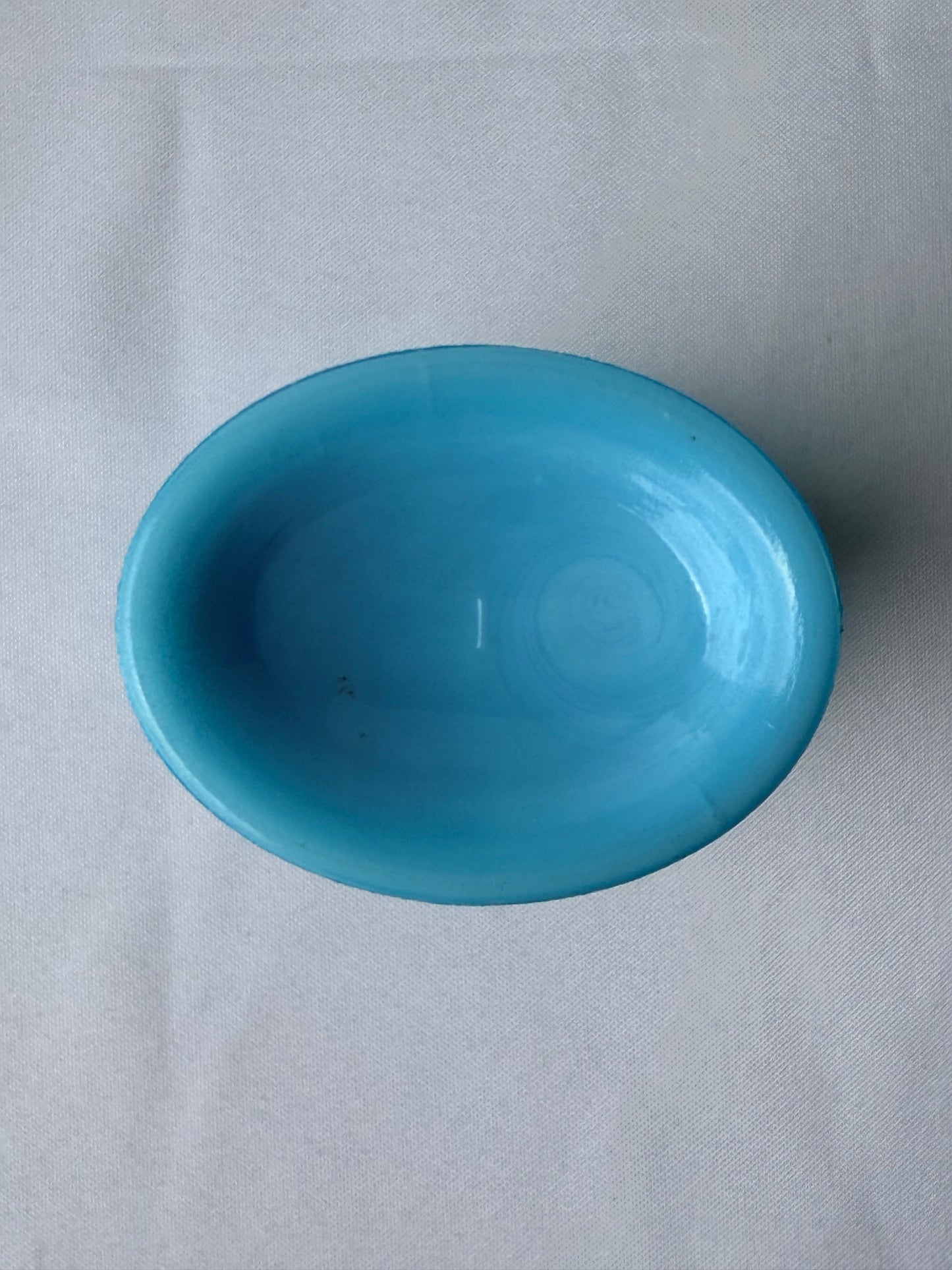 Vintage Blue Opaline Style Vanity Holder, 5”