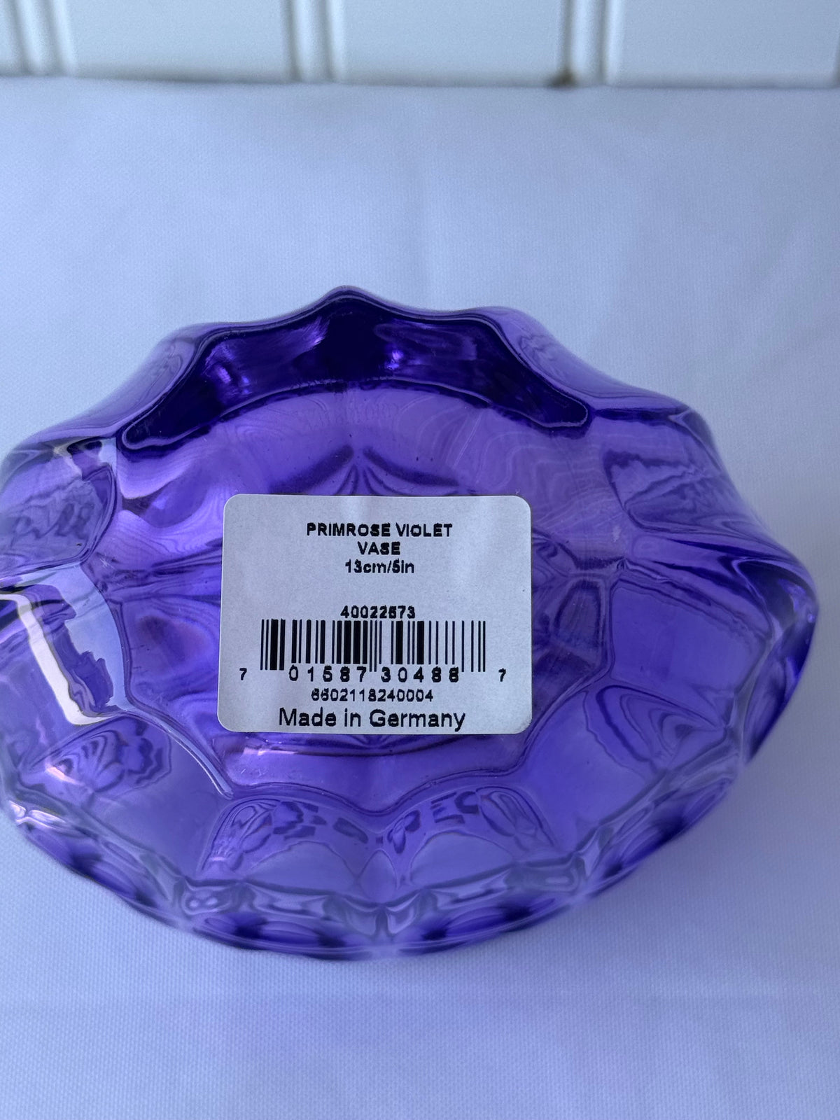 Primrose Purple Waterford Crystal Vase DSM Vintage