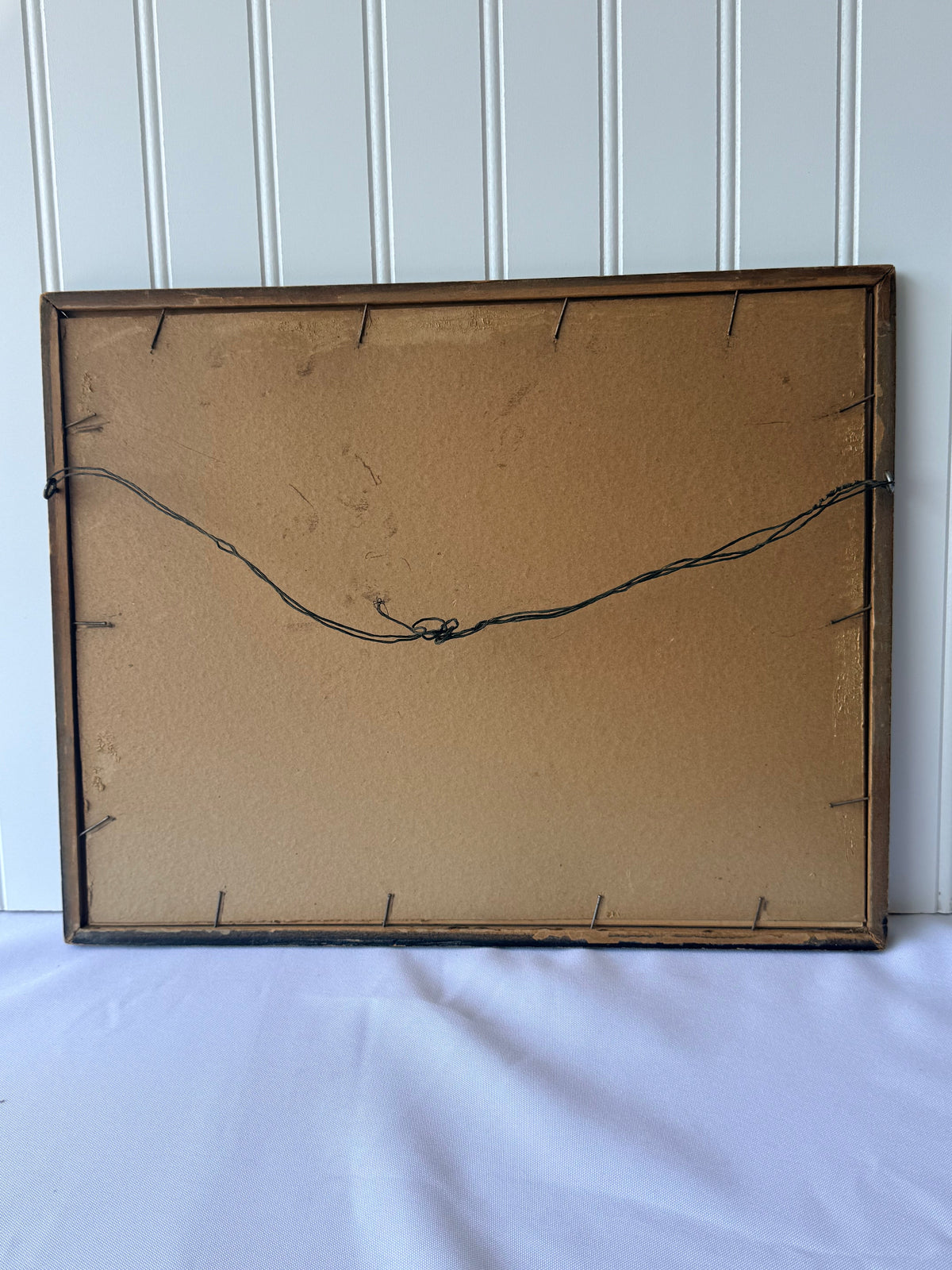 Framed Hand Colored Landscape Etching, 14.75” DSM Vintage