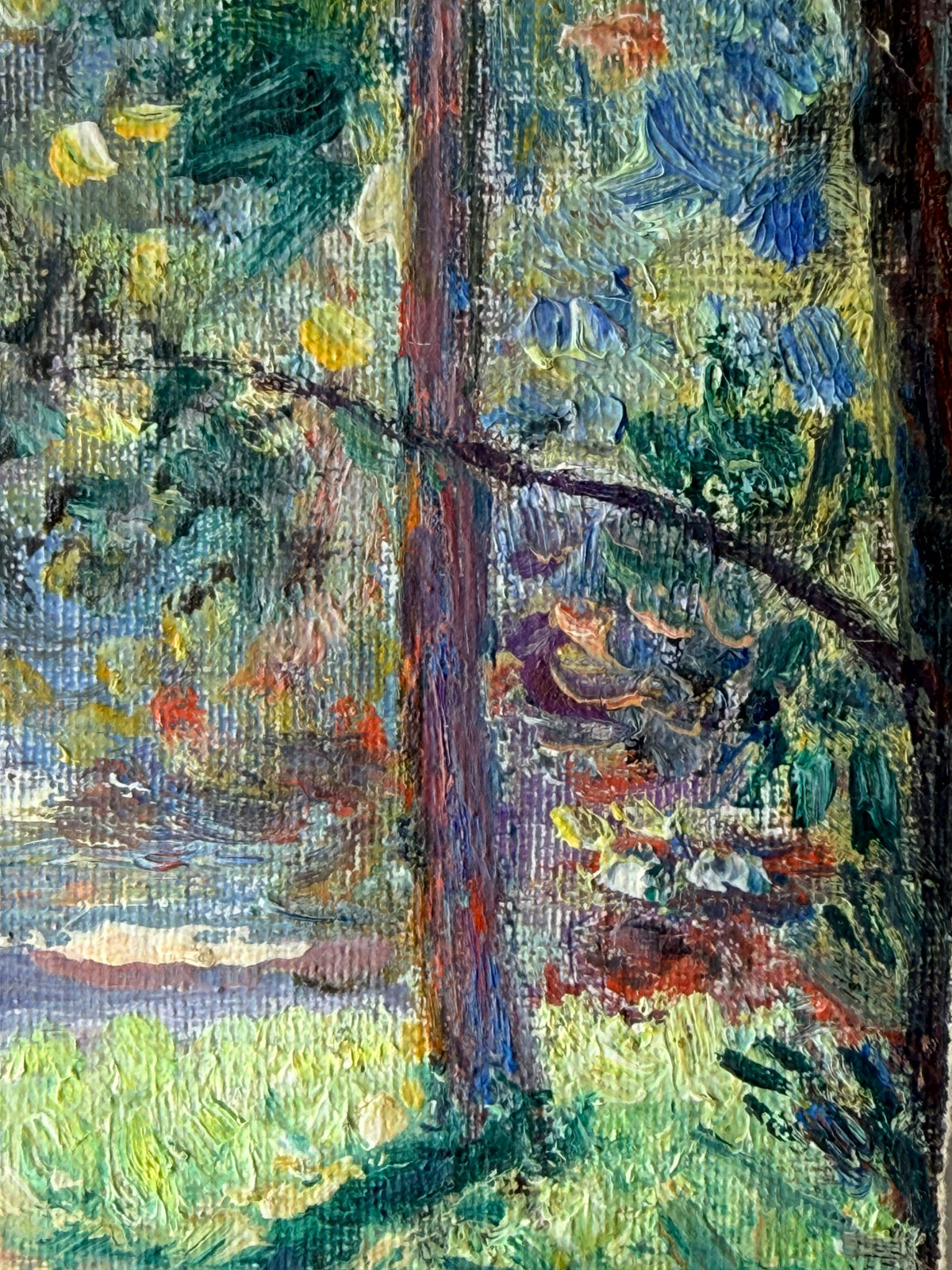 Jacques Louis Barcat Impressionist Landscape Oil, 8” DSM Vintage