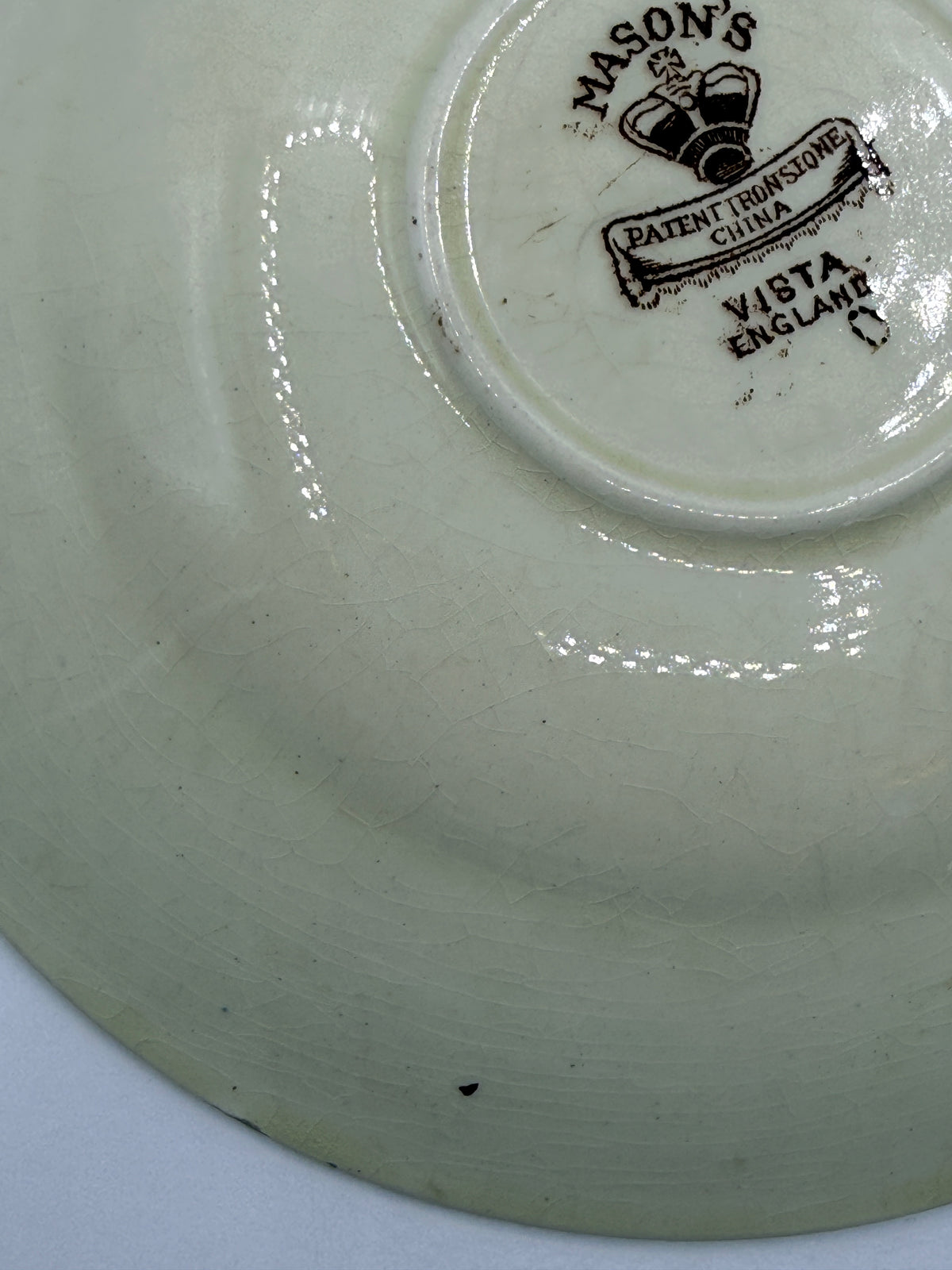 Vista English Brown Transferware Plate, Mason