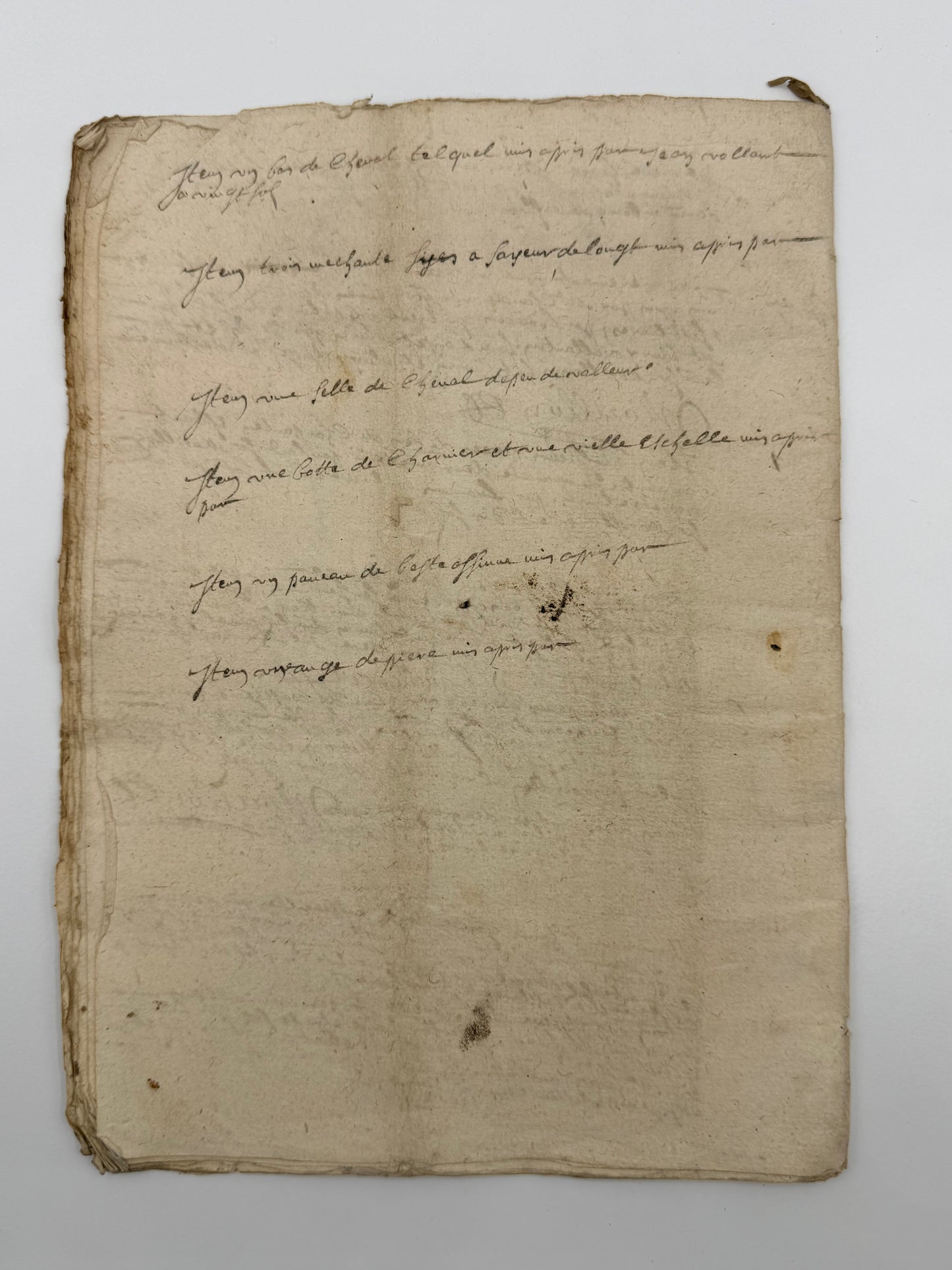 French Handwritten Document, 1695, 16-page