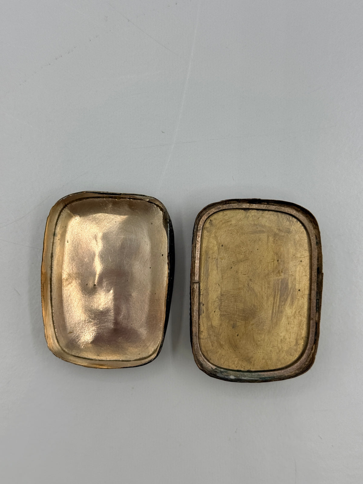 Small Red Decorative Metal Trinket Ring Box, 2"