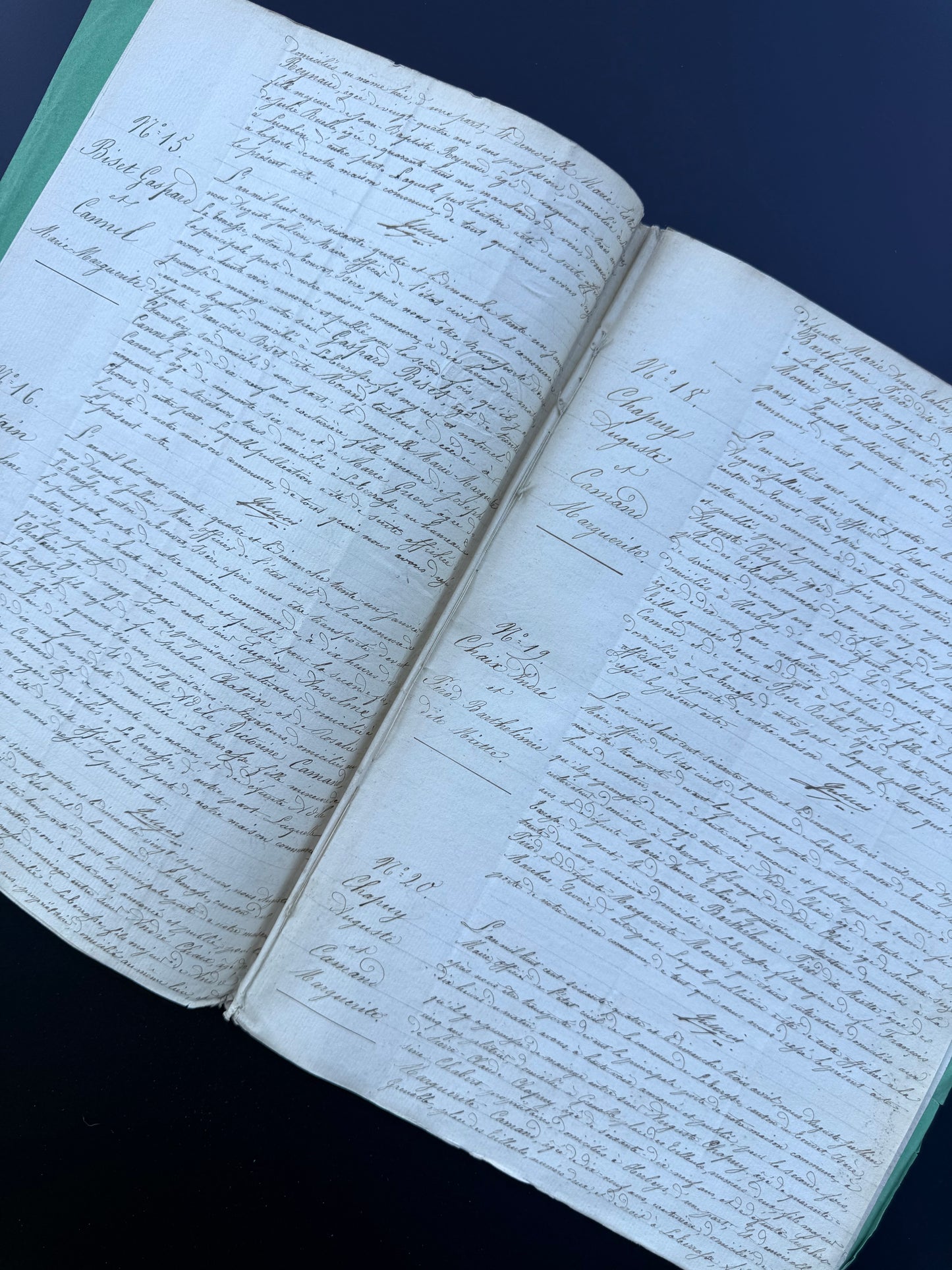 French Handwritten Multi-Page Registrar Document, 1864