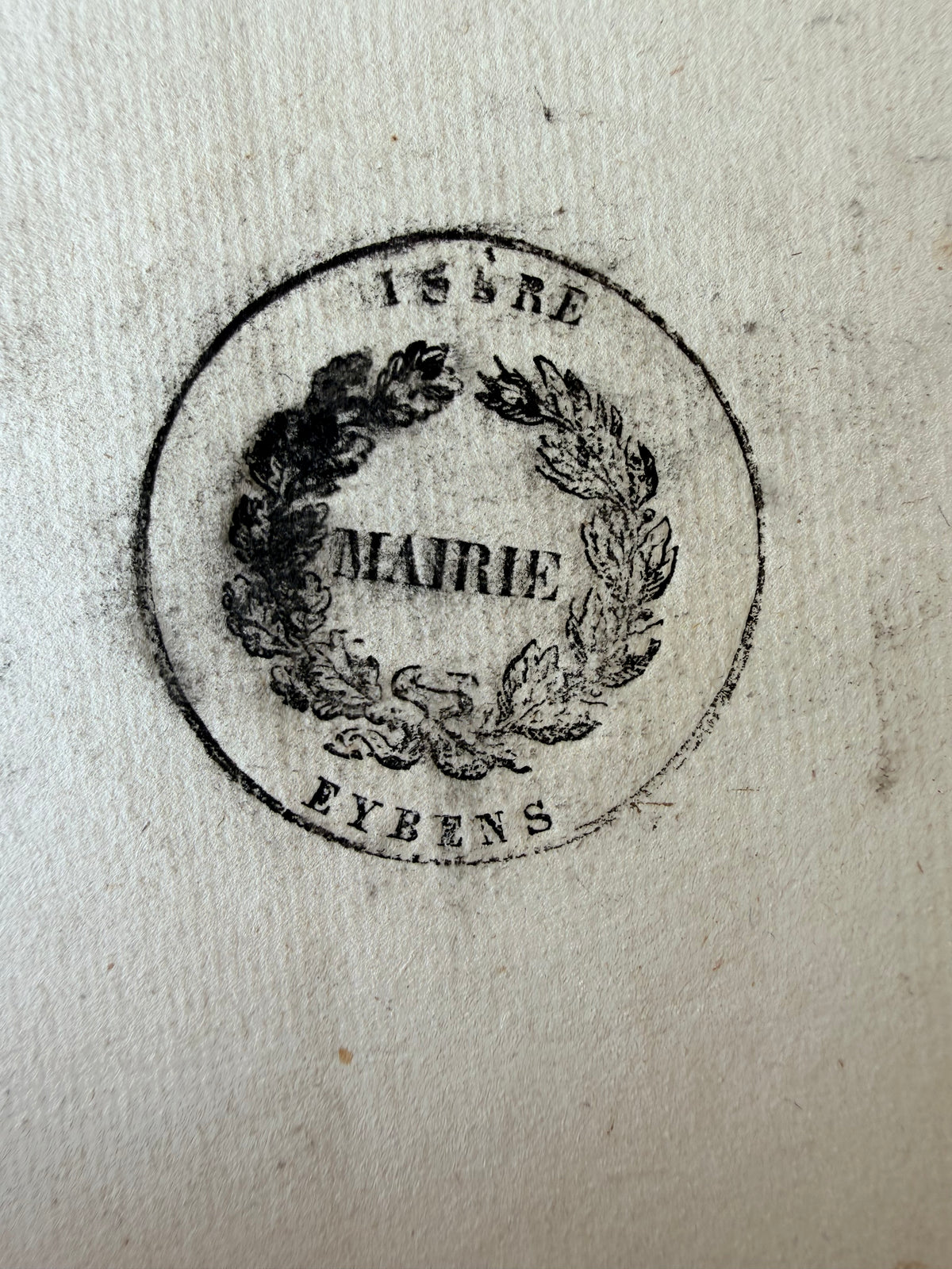 French Handwritten City Hall Document, 1838, Grenoble