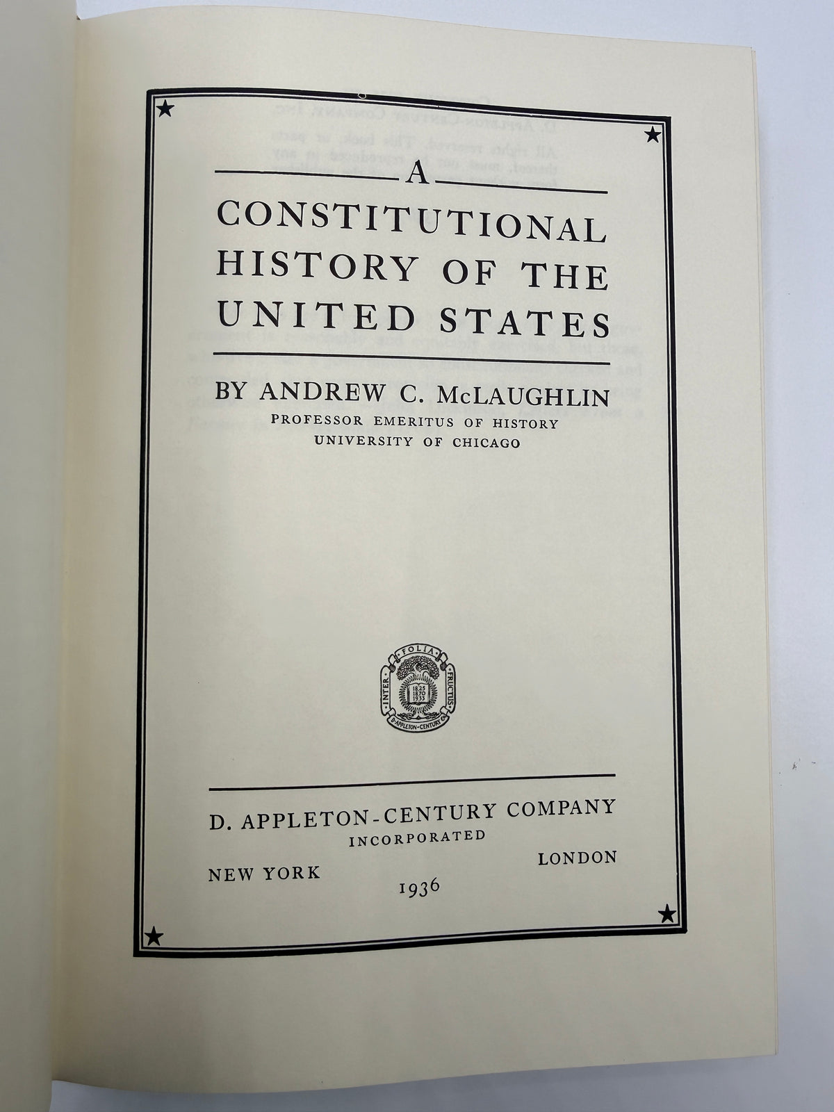 A Constitutional History of the United States, 2004, Vol 1