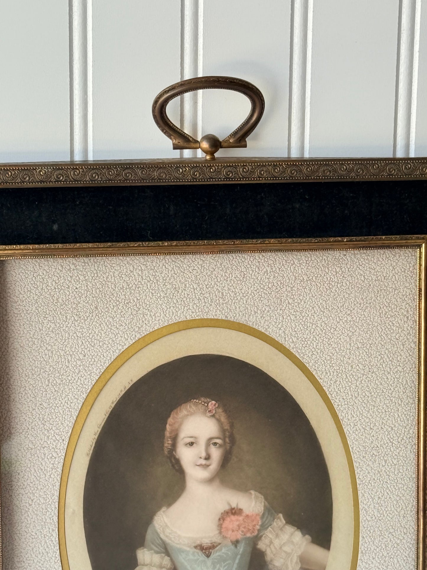 Antique Framed Female Portait, 13”