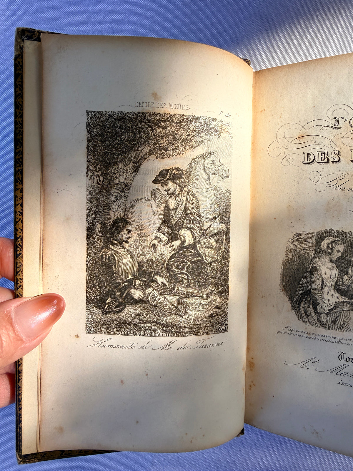 L'Ecole Des Moeurs by M Blanchard, French, Two Volumes