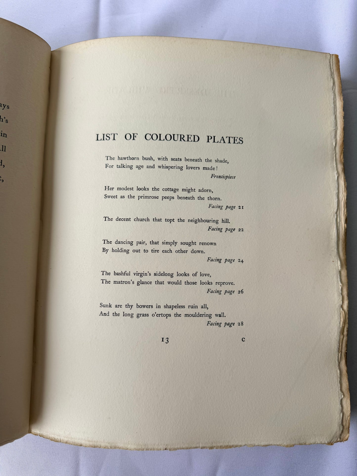 The Deserted Village by Oliver Goldsmith, Limited Edition, Fine Binding