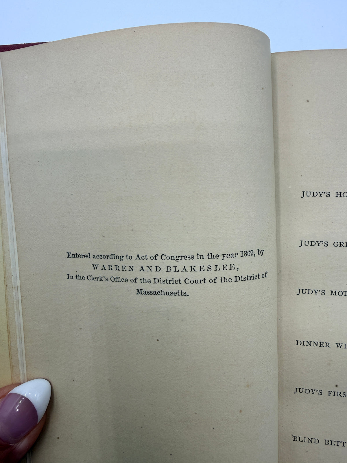 Jimmy Don, Antique Book, 1868