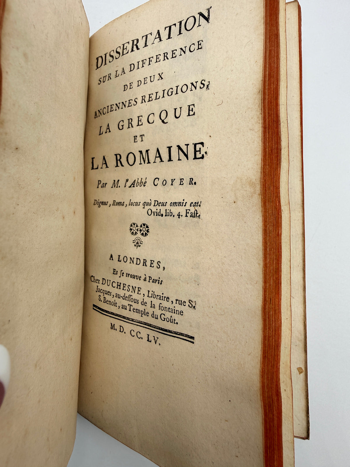 Memoire & Others, Antique French Book, 1762