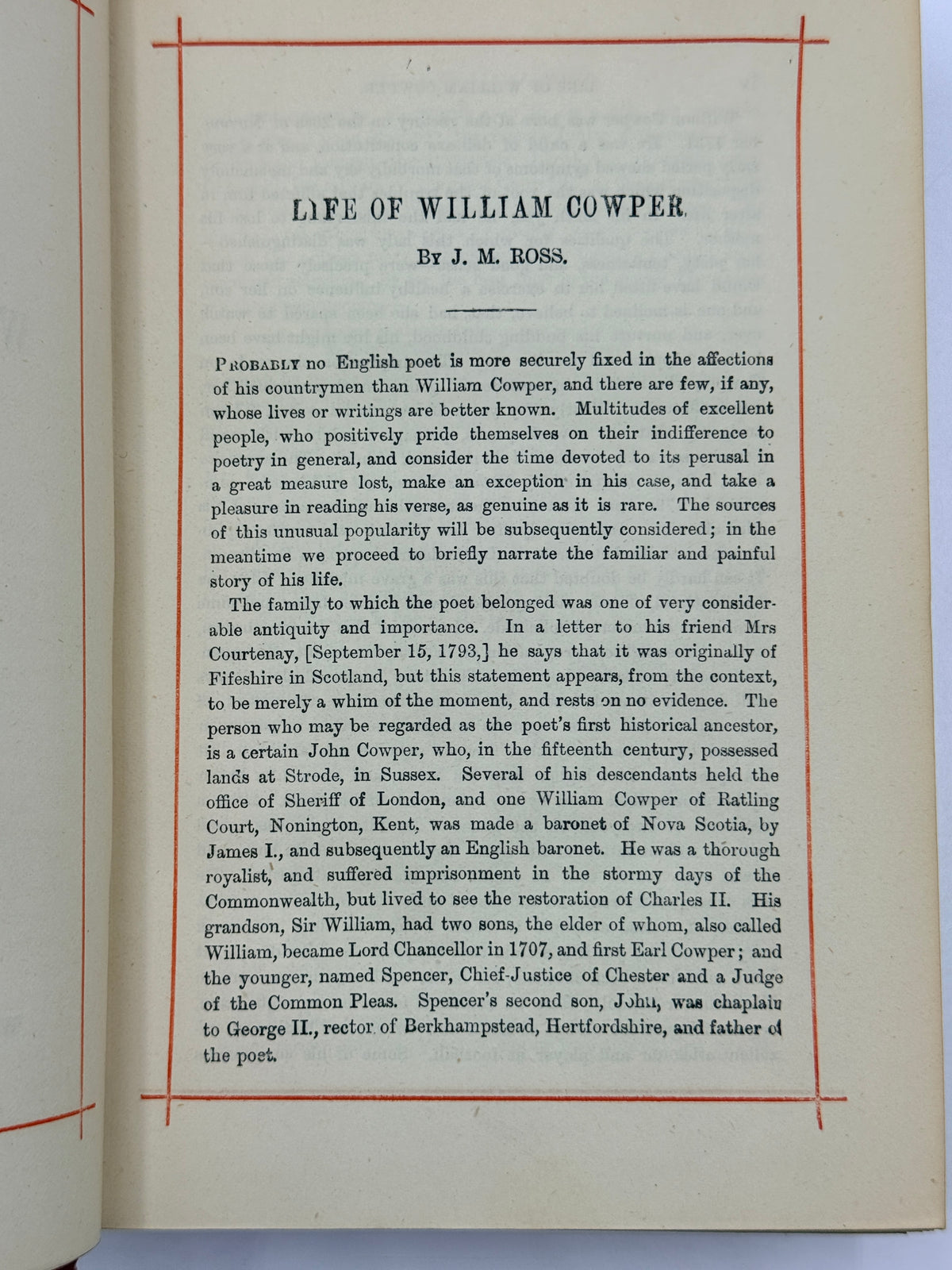 William Cowper’s Poetical Works, 1881