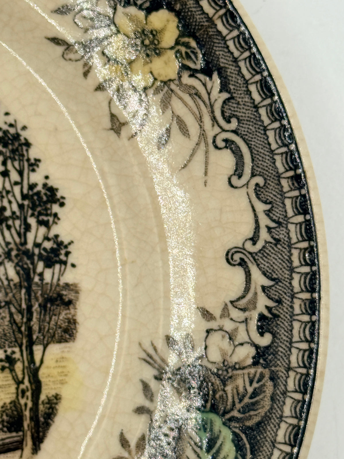 Vintage Pastoral Country Transferware Plate