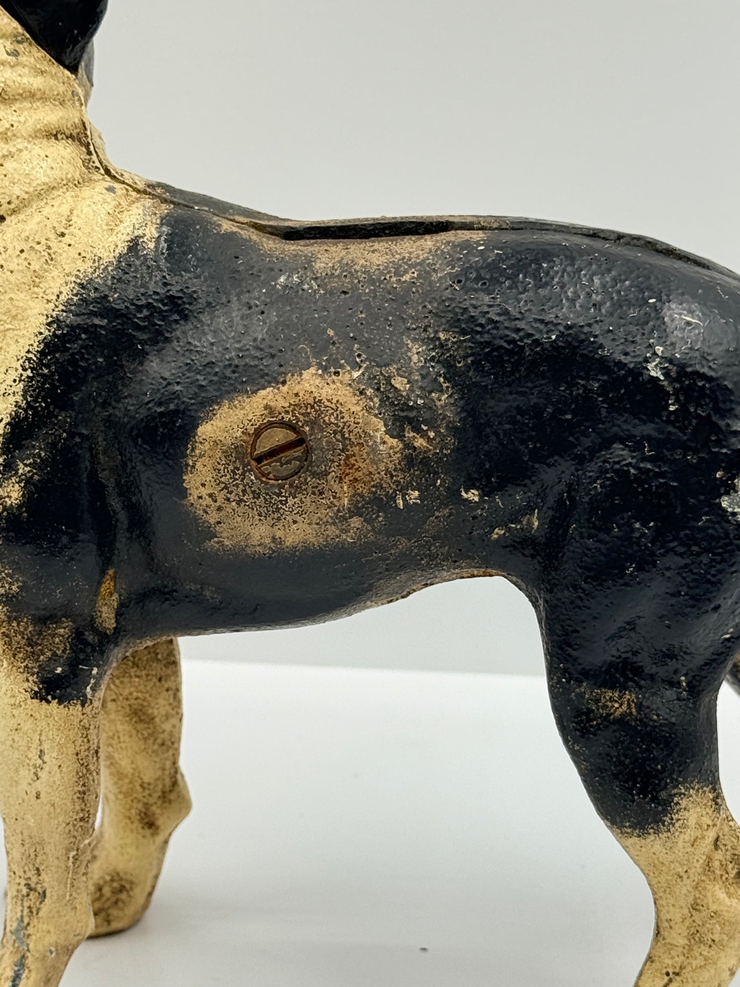Cast Iron Vintage Terrier Dog Bank, Hubley Style Dog