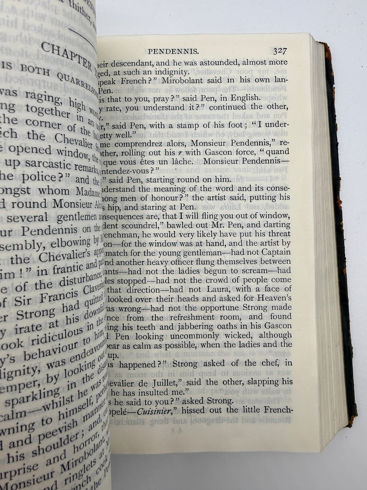 The History of Pendennis by Thackeray, Leather Binding