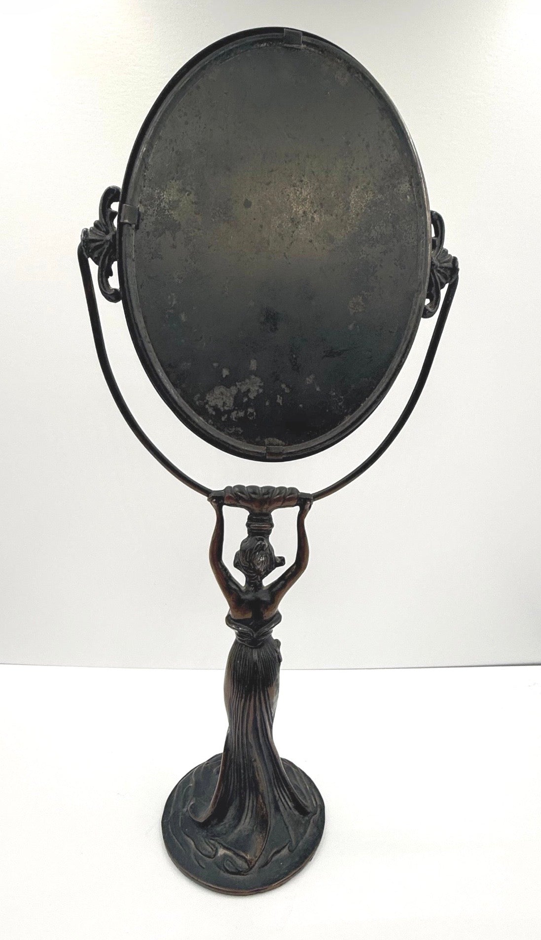 Art Nouveau Style Vintage Vanity Mirror with Female