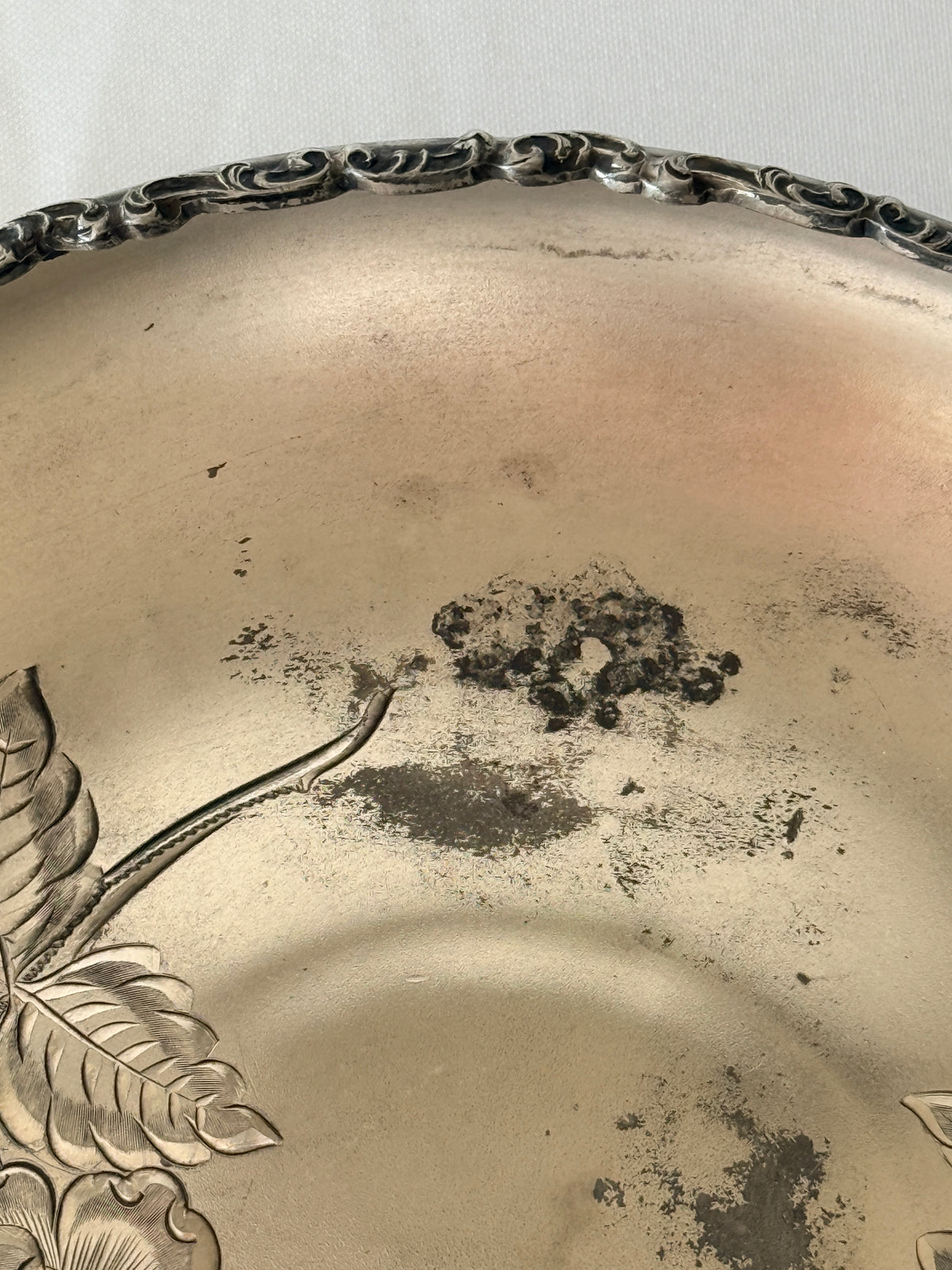 Silver Plate Antique Paw Foot Baroque Revival Centerpiece Compote