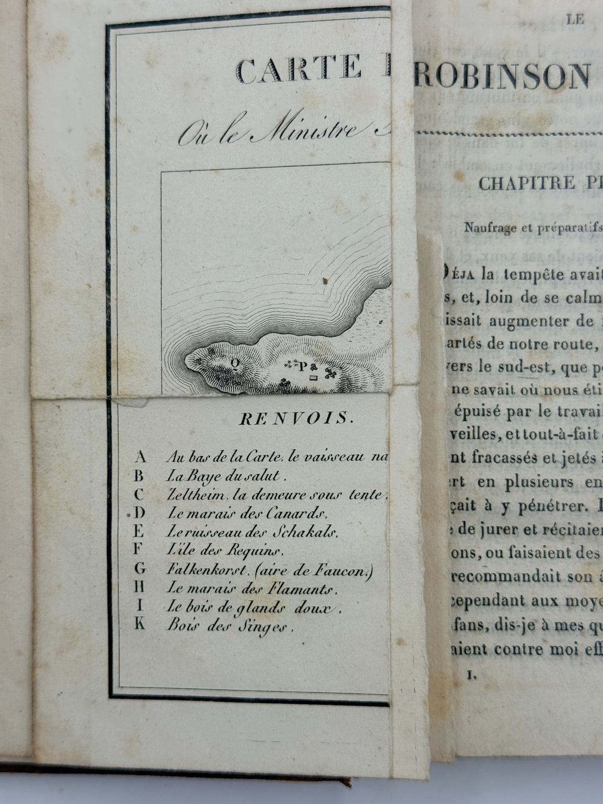 Le Robinson Suisse or Swiss Family Robinson, Vol 1, 1826, French