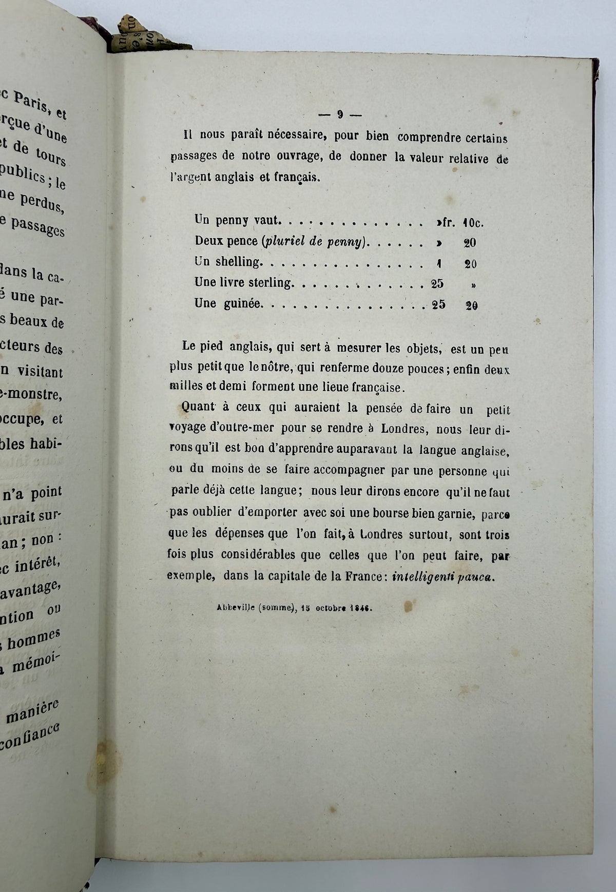 Voyage en Angleterre, French or Trip to England