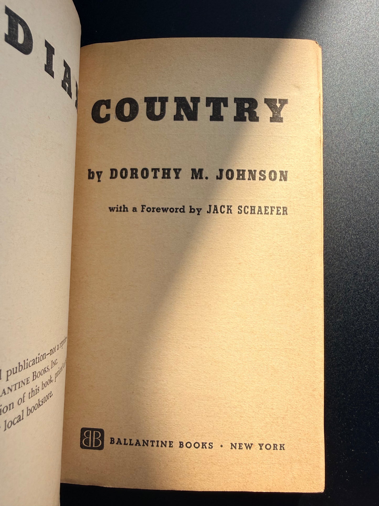 Indian Country by Dorothy M Johnson, 1953
