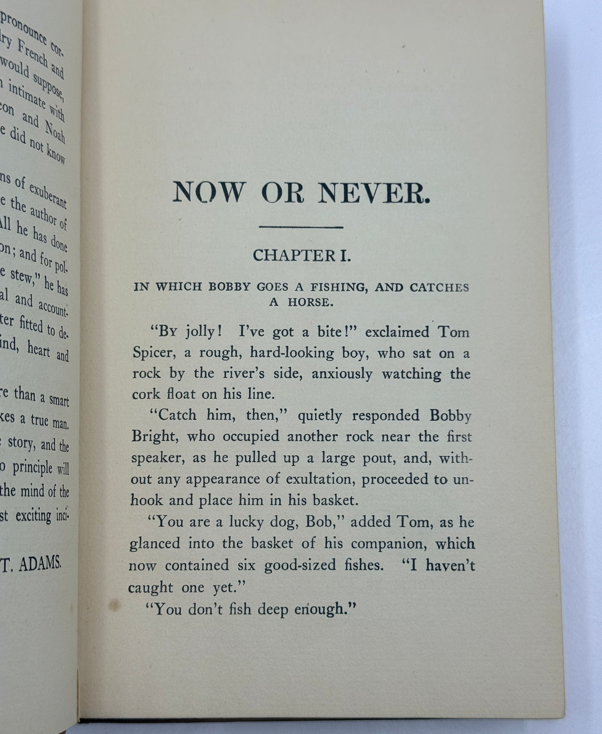 Oliver Optic’s Now or Never Antique Book