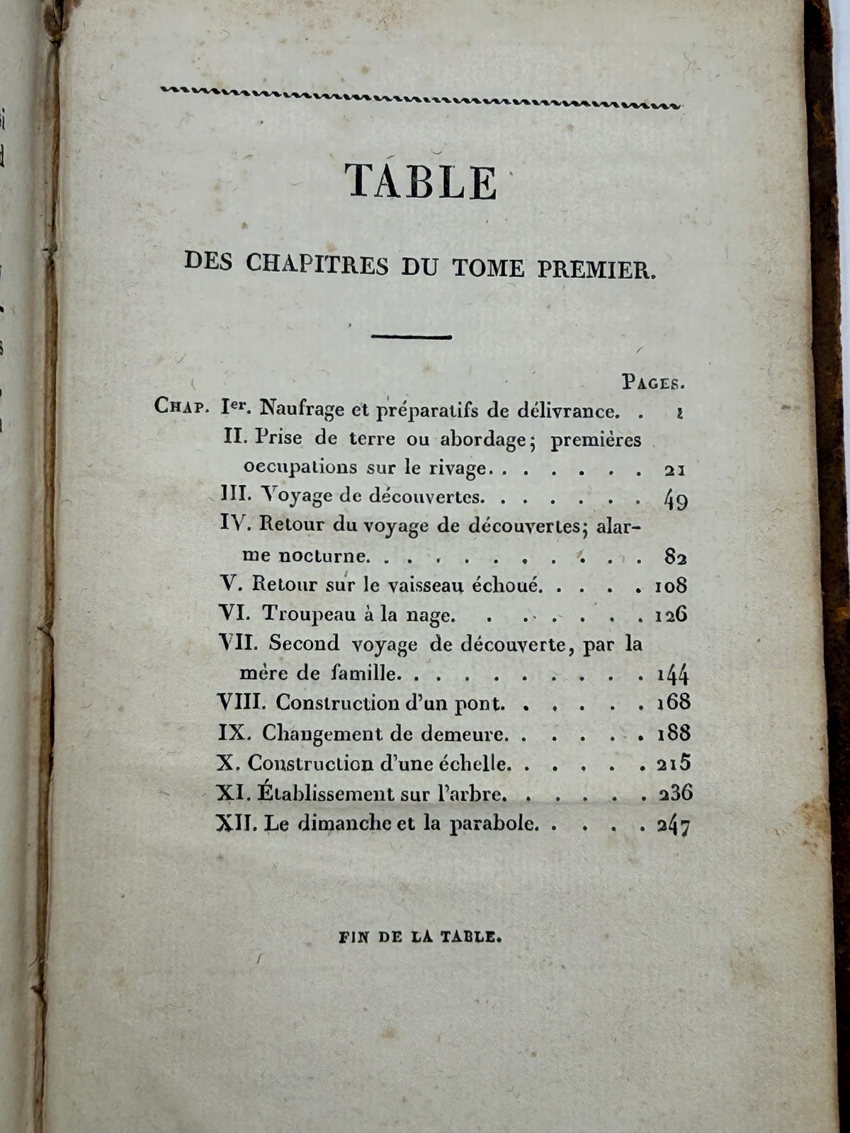 Le Robinson Suisse or Swiss Family Robinson, Vol 1, 1826, French