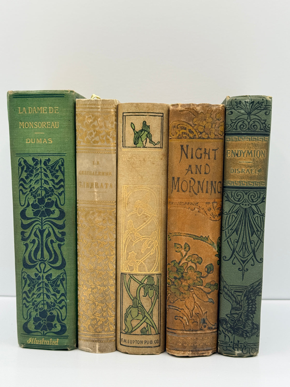 Antique Decorative Book Lot, Art Nouveau Style