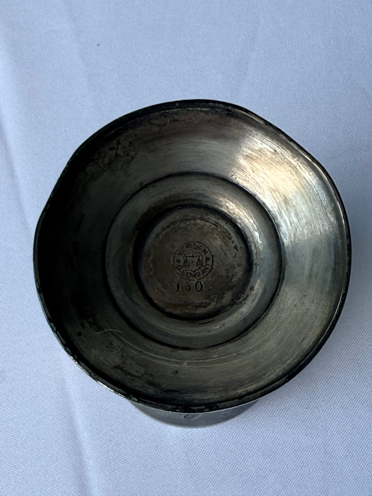 Meridan Silver Plated Goblet with Engraved Design