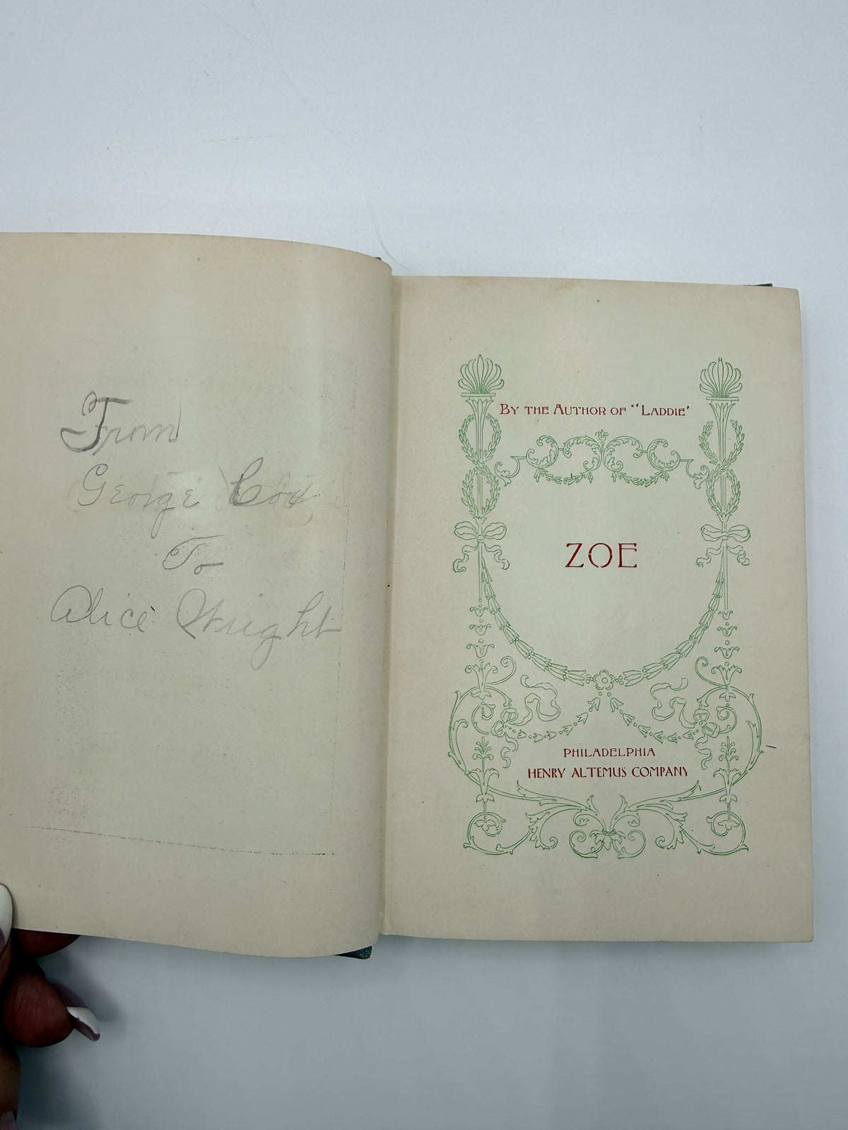 Zoe- an Antique Book