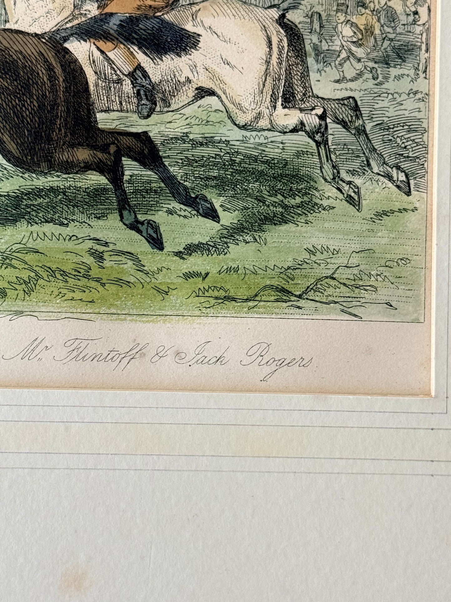 John Leech Equestrian Etching, 1850’s