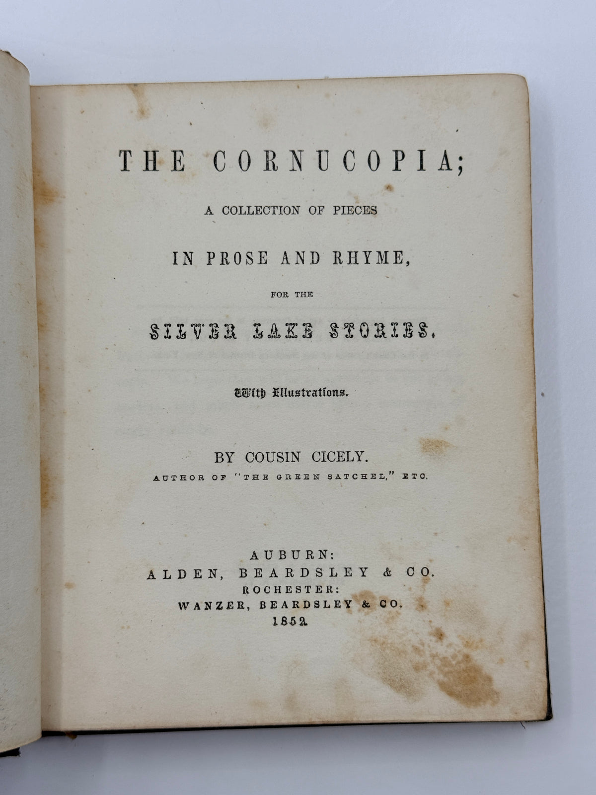 Silver Lake Stories: The Cornucopia by Cousin Cicely, 1852