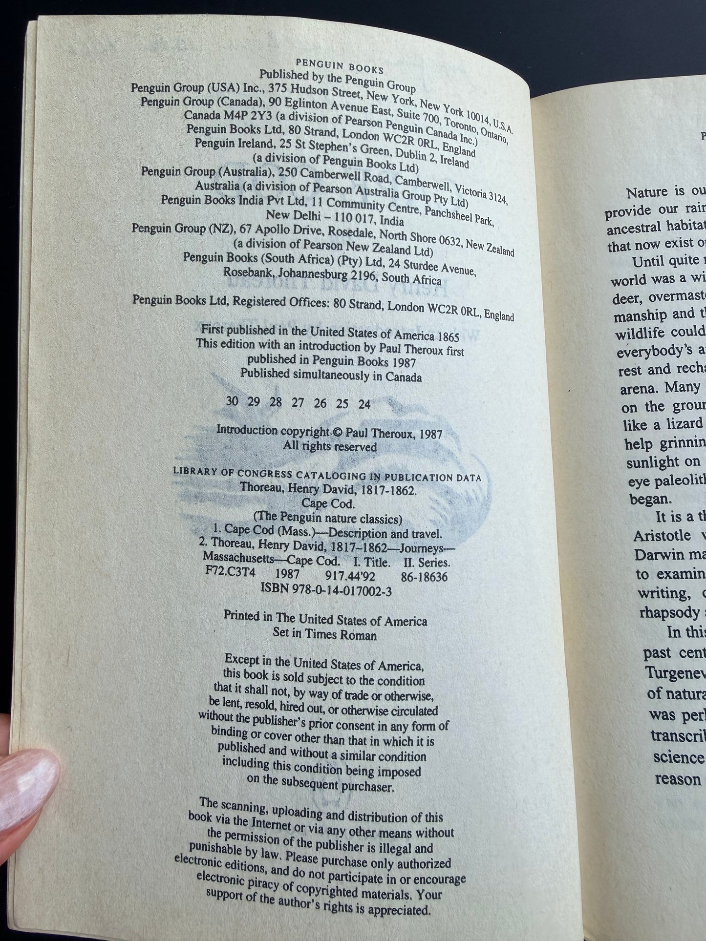 Cape Cod by Henry David Thoreau, 1987