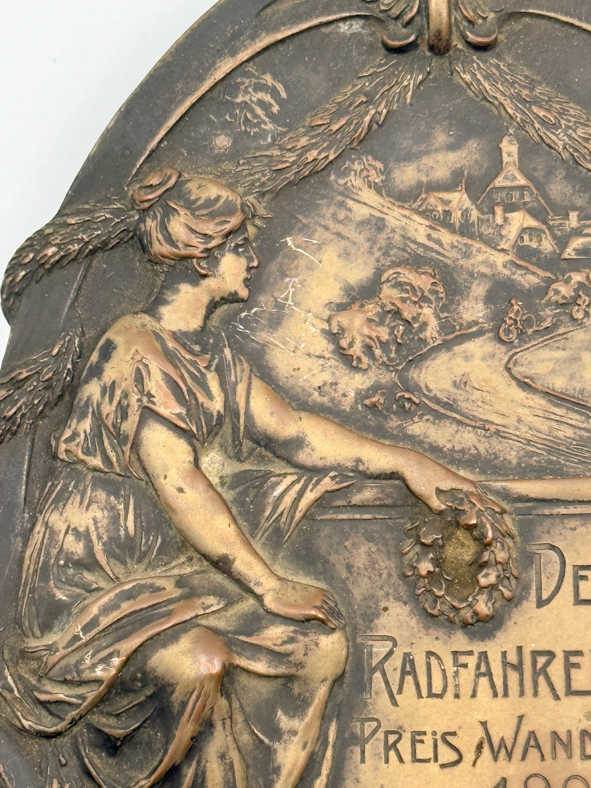 Antique German Cycling Medal, 1909, Deutscher Radfahrer-Bund