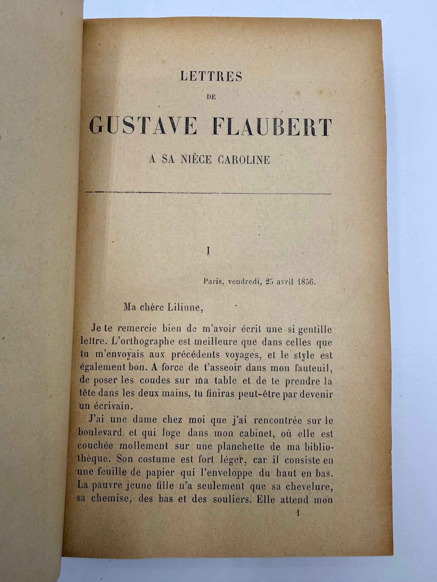 Gustave Flaubert’s Lettres a Sa Niece Caroline, French