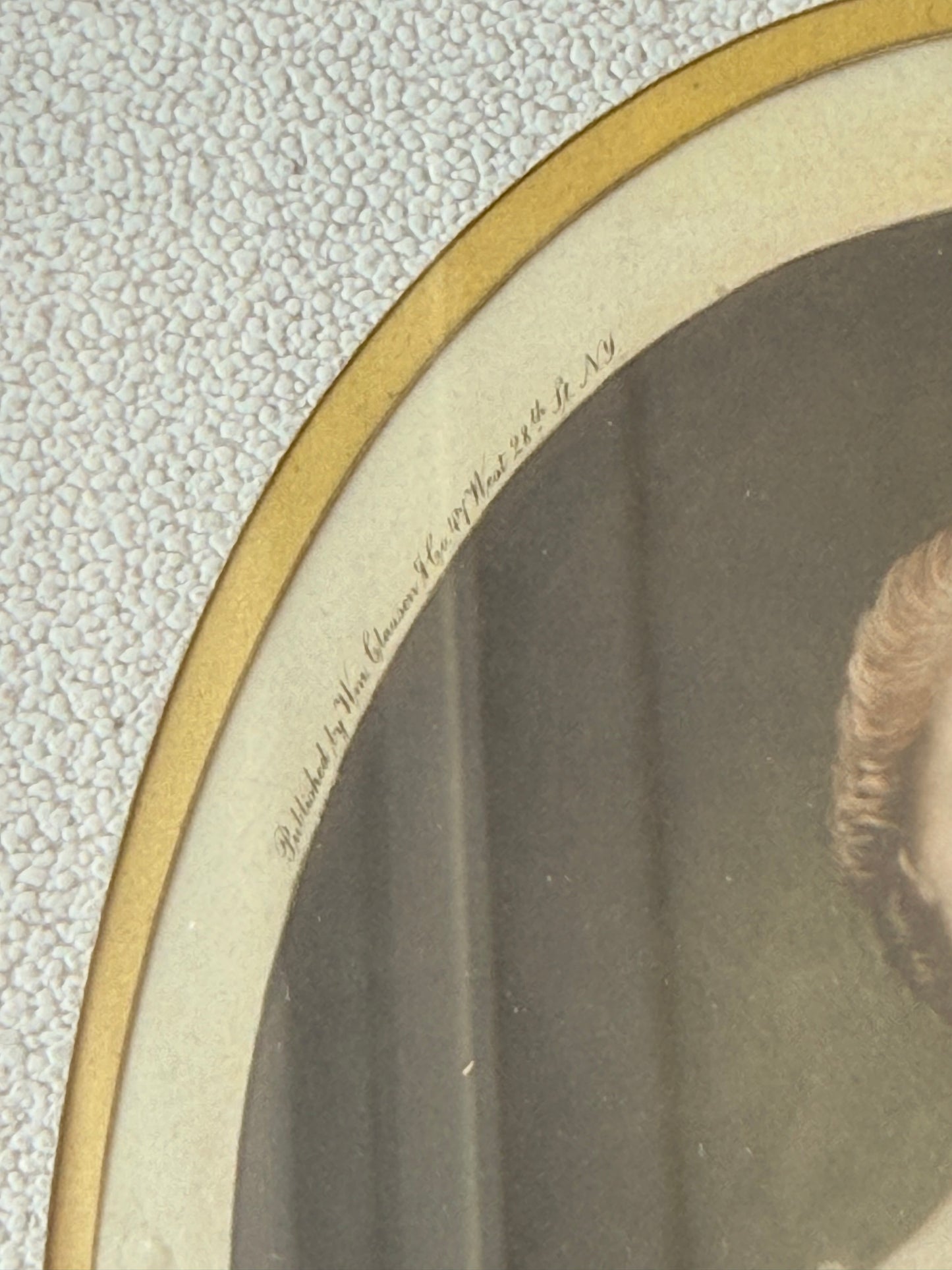 Antique Framed Female Portait, 13”