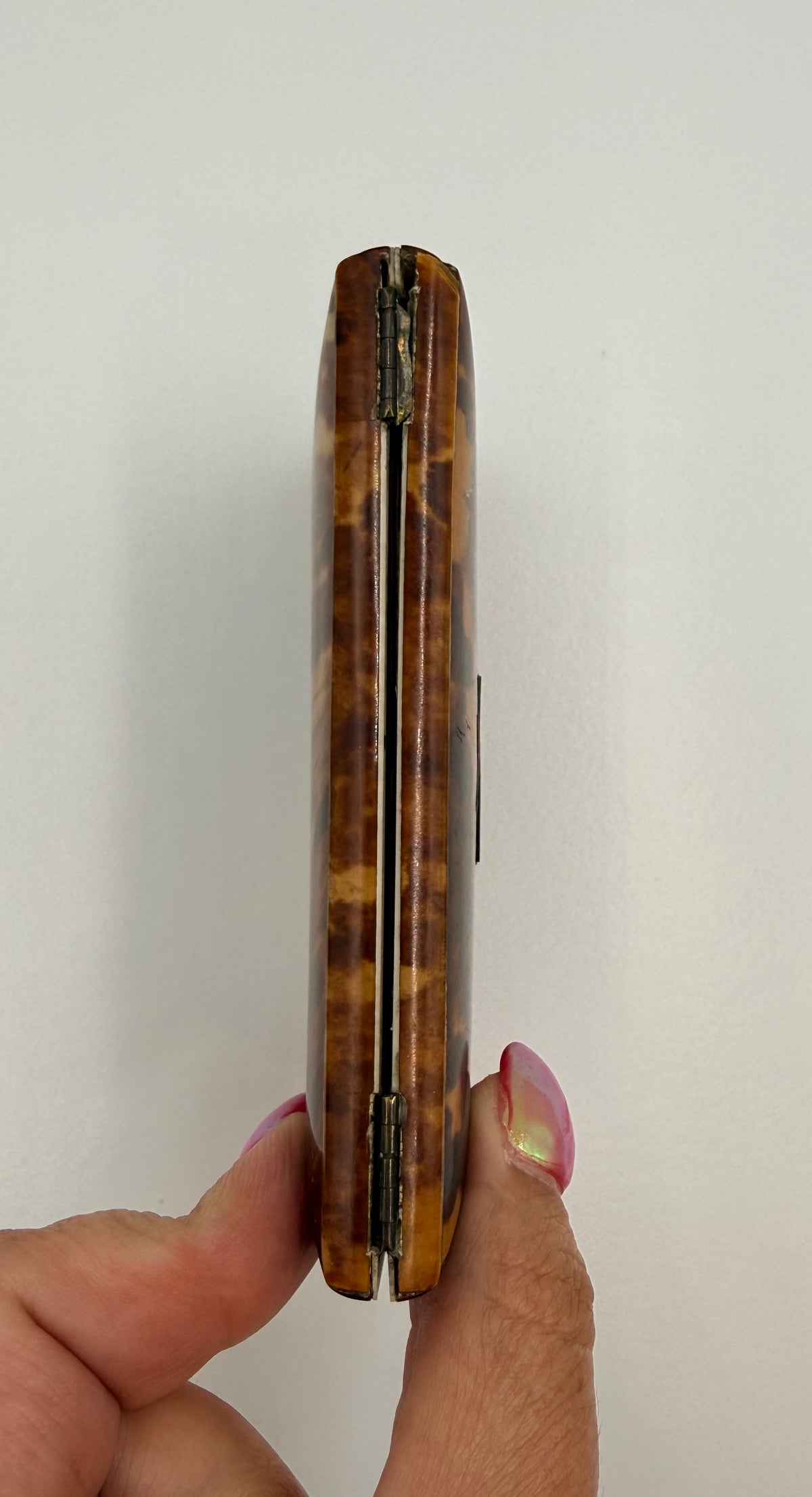 Victorian Tortoise Shell Style Card Holder Clasp
