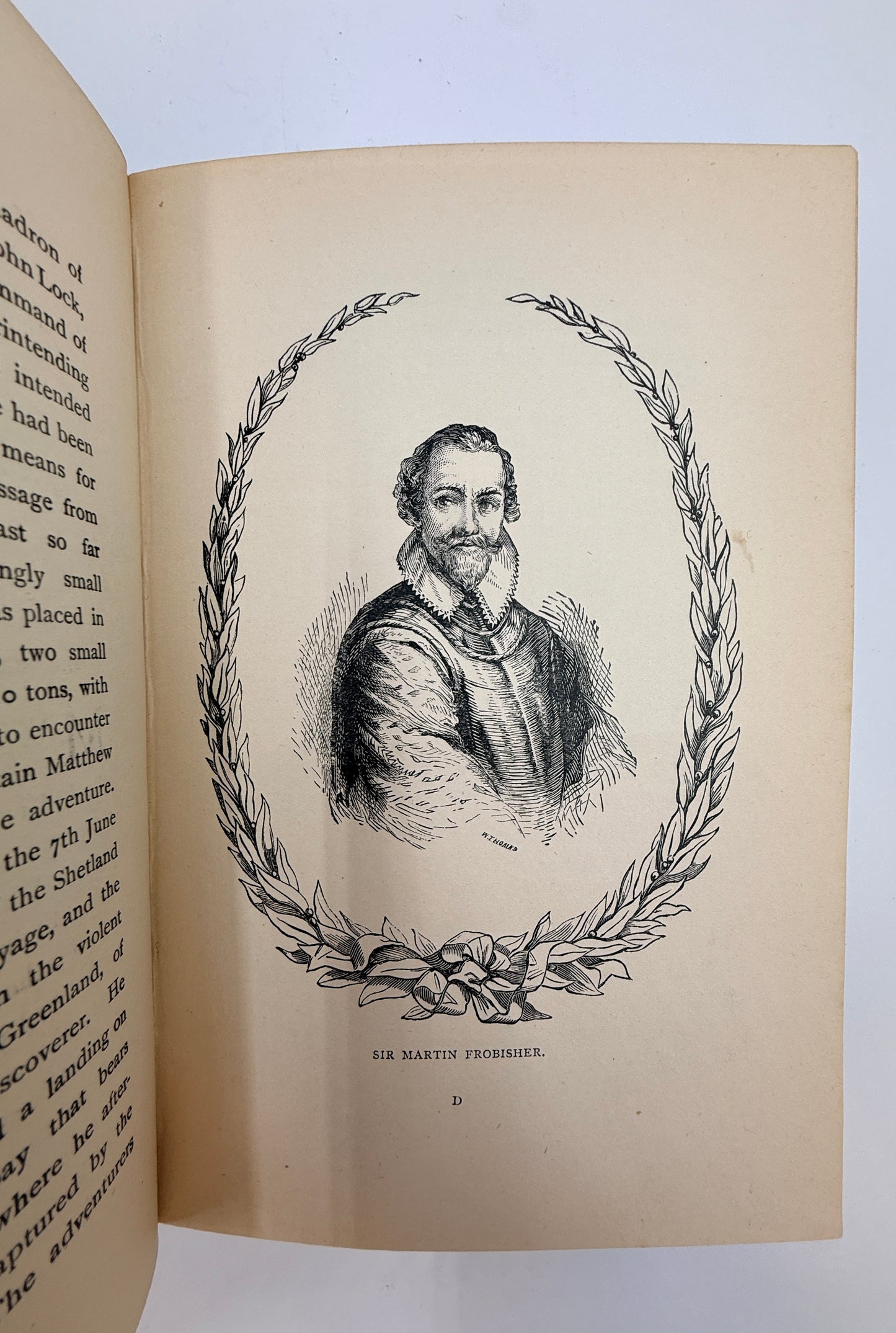 Half Hours On the Quarter Deck, Antique English White Vellum Book