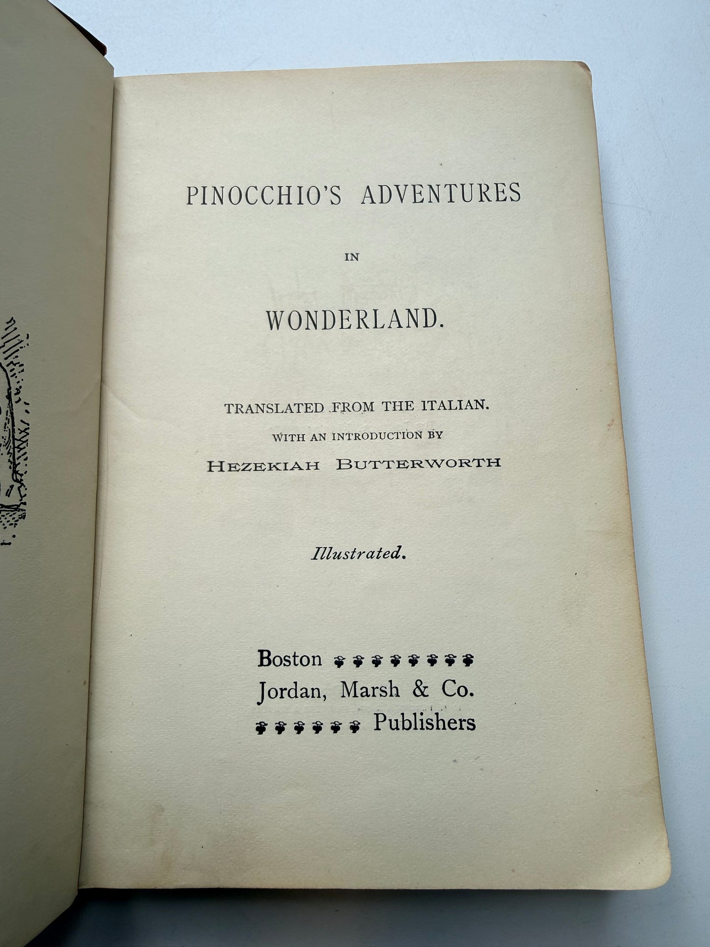 Pinocchio’s Adventures in Wonderland, 1898