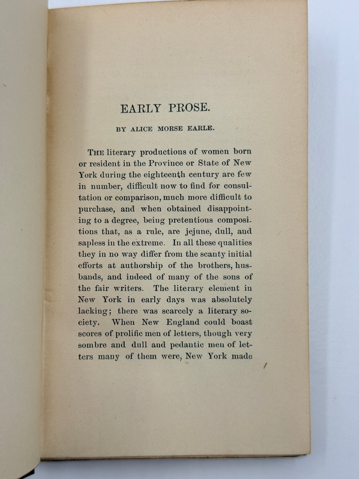 Early Prose & Verse, 1893
