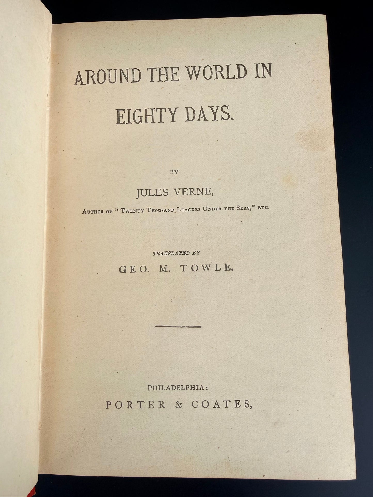 Around the World in Eighty Days by Jules Verne, 19th Century